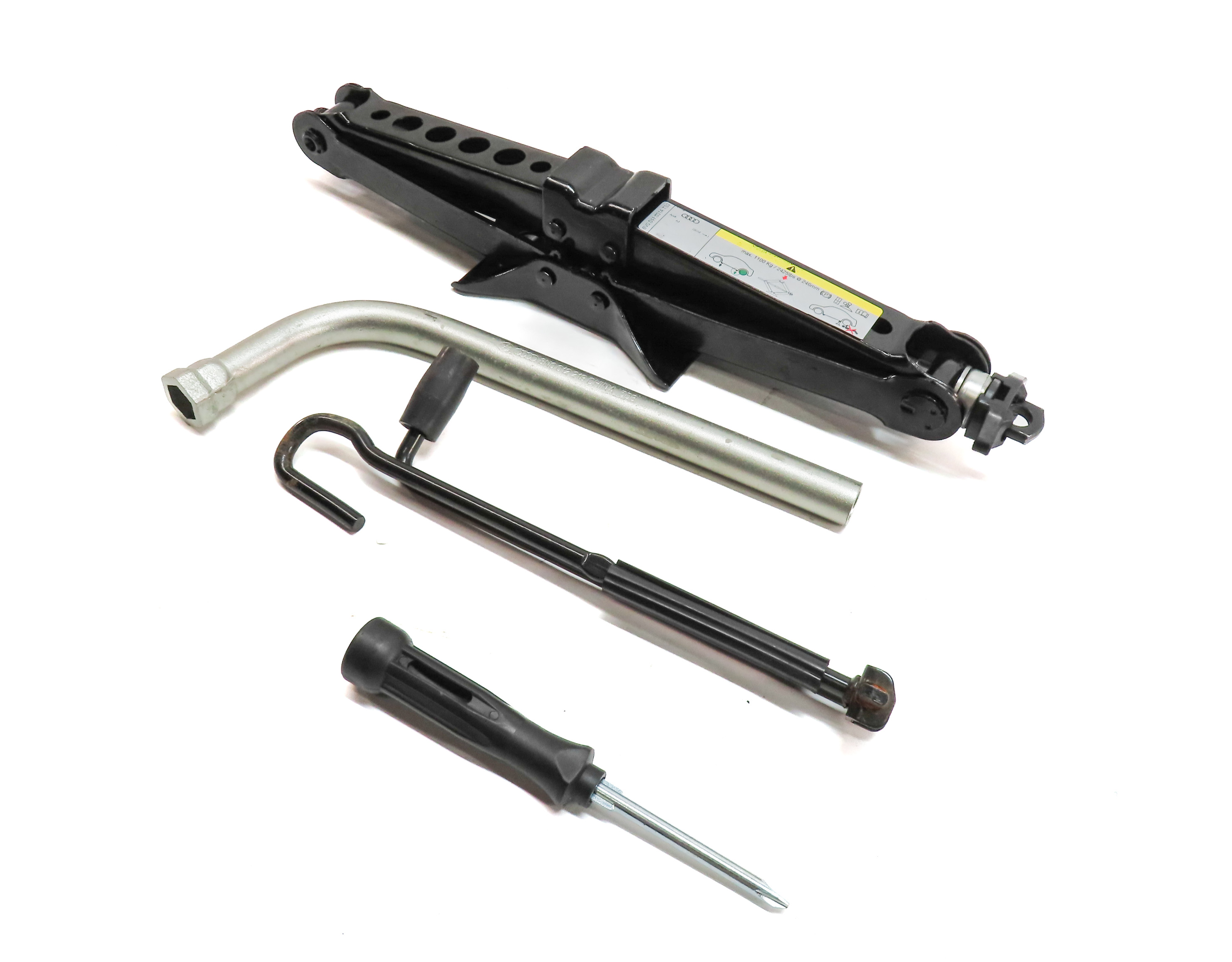 2015-2020 AUDI A3 S3 (8V 8Y) SPARE TIRE JACK LUG WRENCH TOW HOOK TOOL SET — exact item pictured