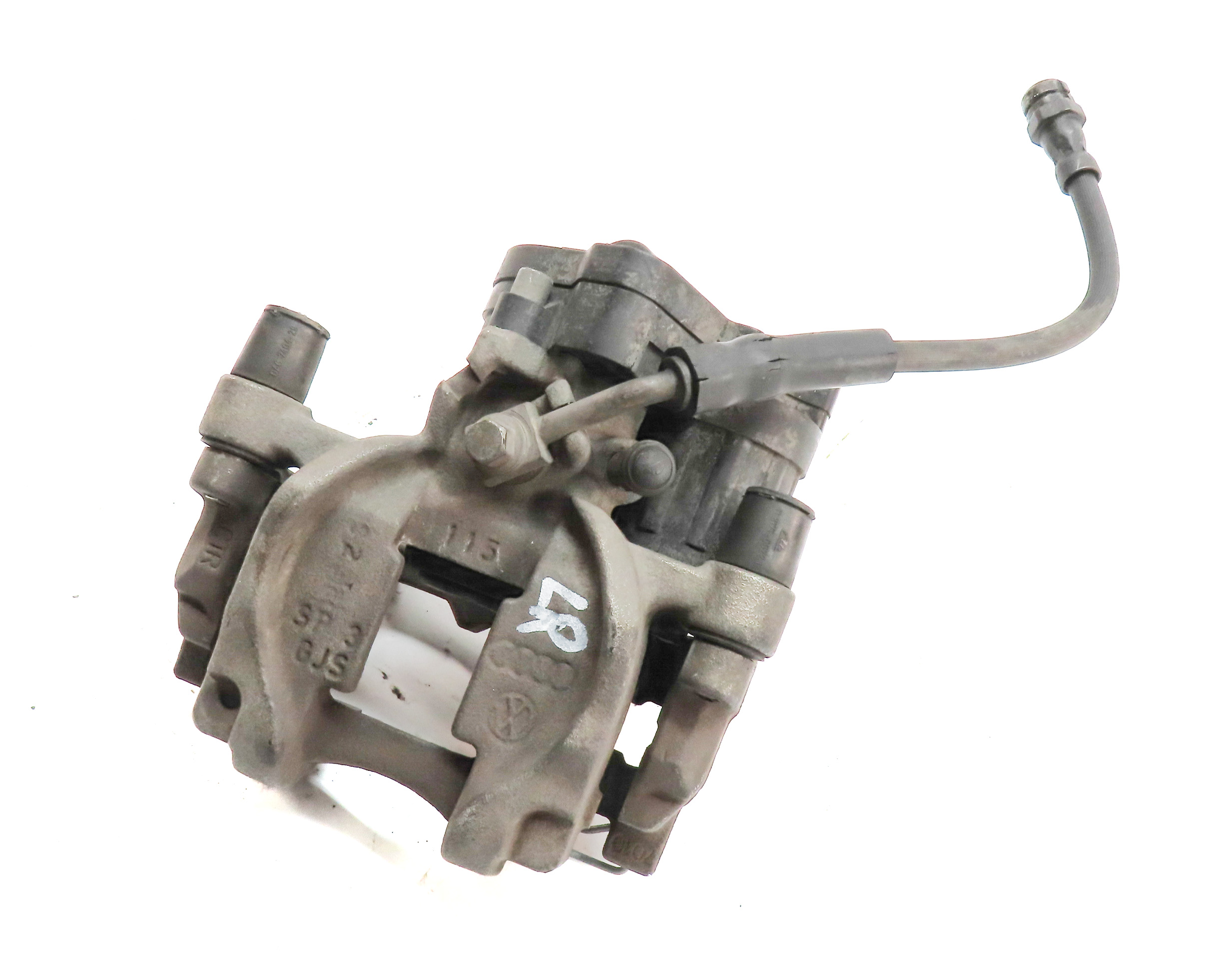 2015-2018 AUDI A3 (8V) LEFT DRIVER REAR ABS DISC BRAKE CALIPER w/ ACTUATOR — exact item pictured