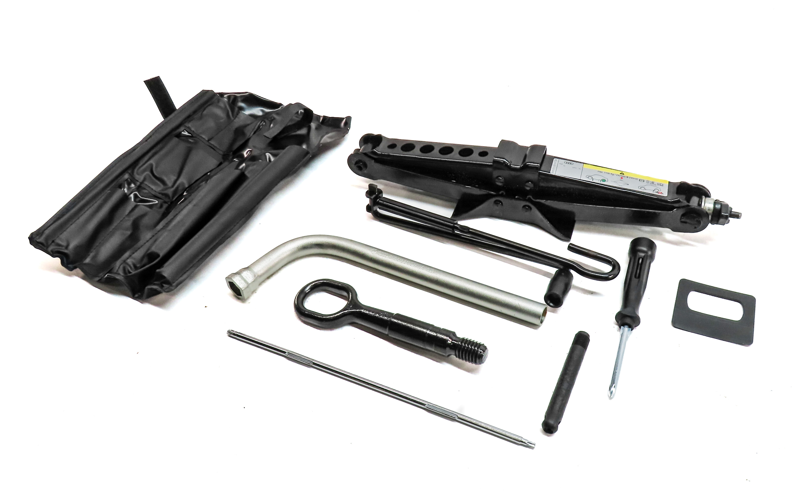 2015 AUDI S3 (8V) EMERGENCY ROADSIDE CAR LIFT JACK TOOL KIT SET/9 — exact item pictured