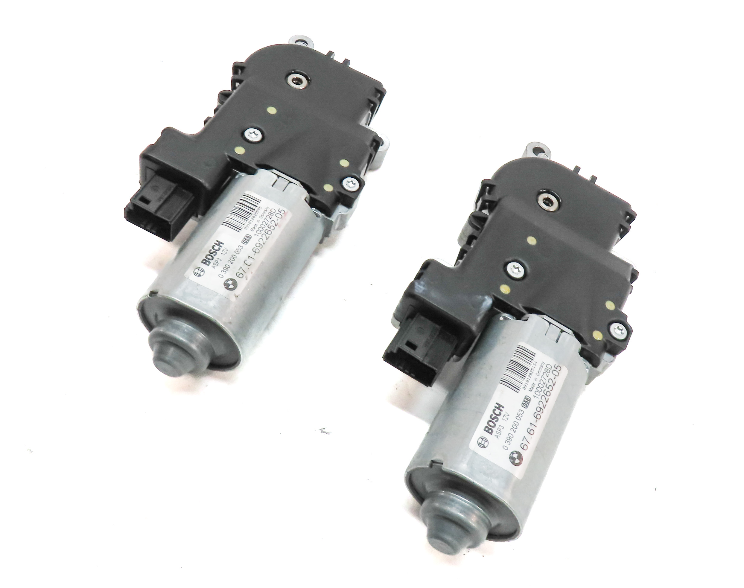 04-13 BMW X5 E53 E70 04-11 X3 (F25) PANORAMIC GLASS SUNROOF SUN ROOF MOTOR SET 2 — exact item pictured