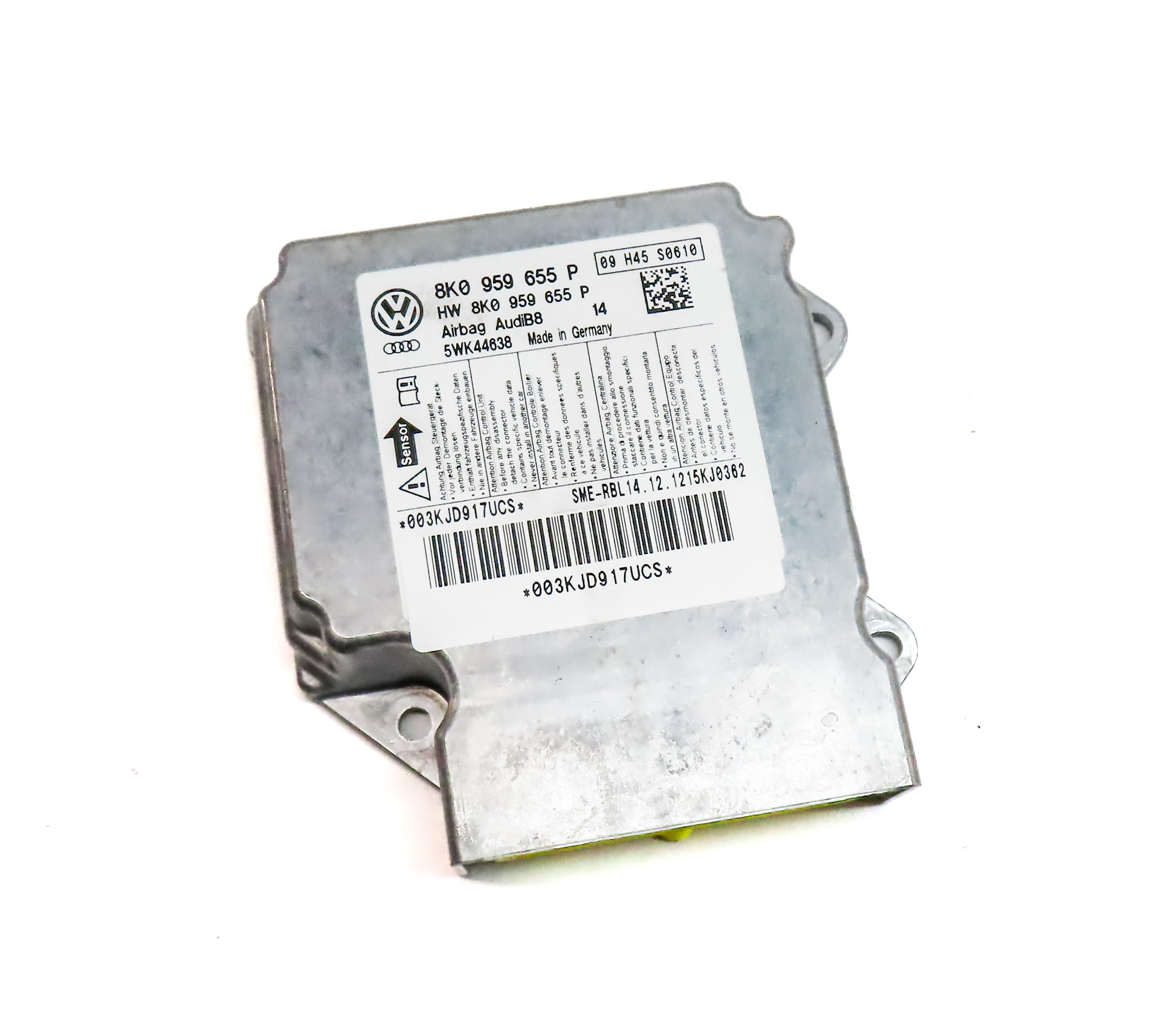2013-2015 AUDI A4 A5 S4 S5 RS5 (B8 8K 8T) SRS BAG CONTROL MODULE — exact item pictured