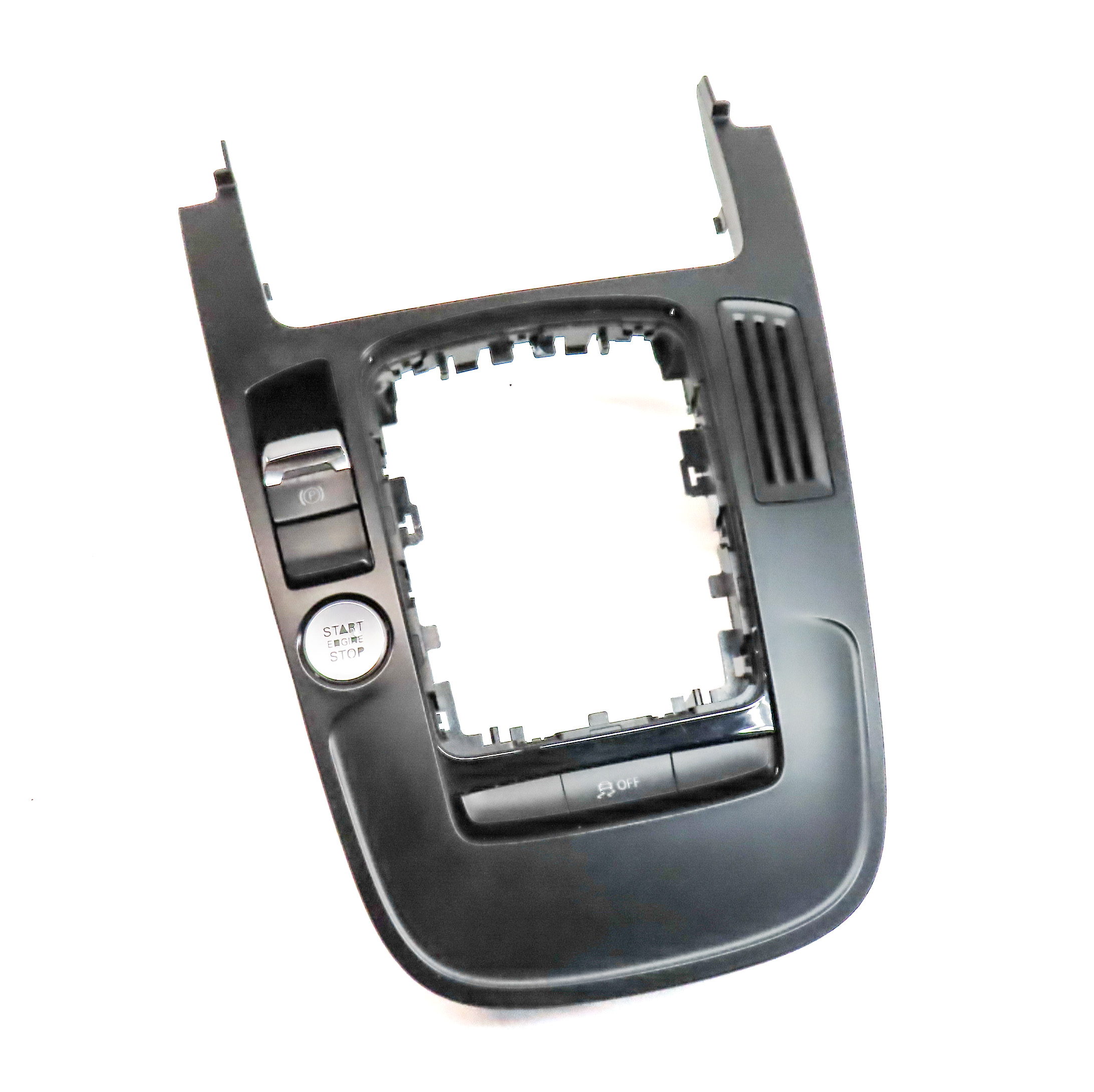 13 AUDI A5 B8 8T CENTER CONSOLE SHIFTER TRIM w/ START/STOP PARKING BRAKE BUTTON — exact item pictured