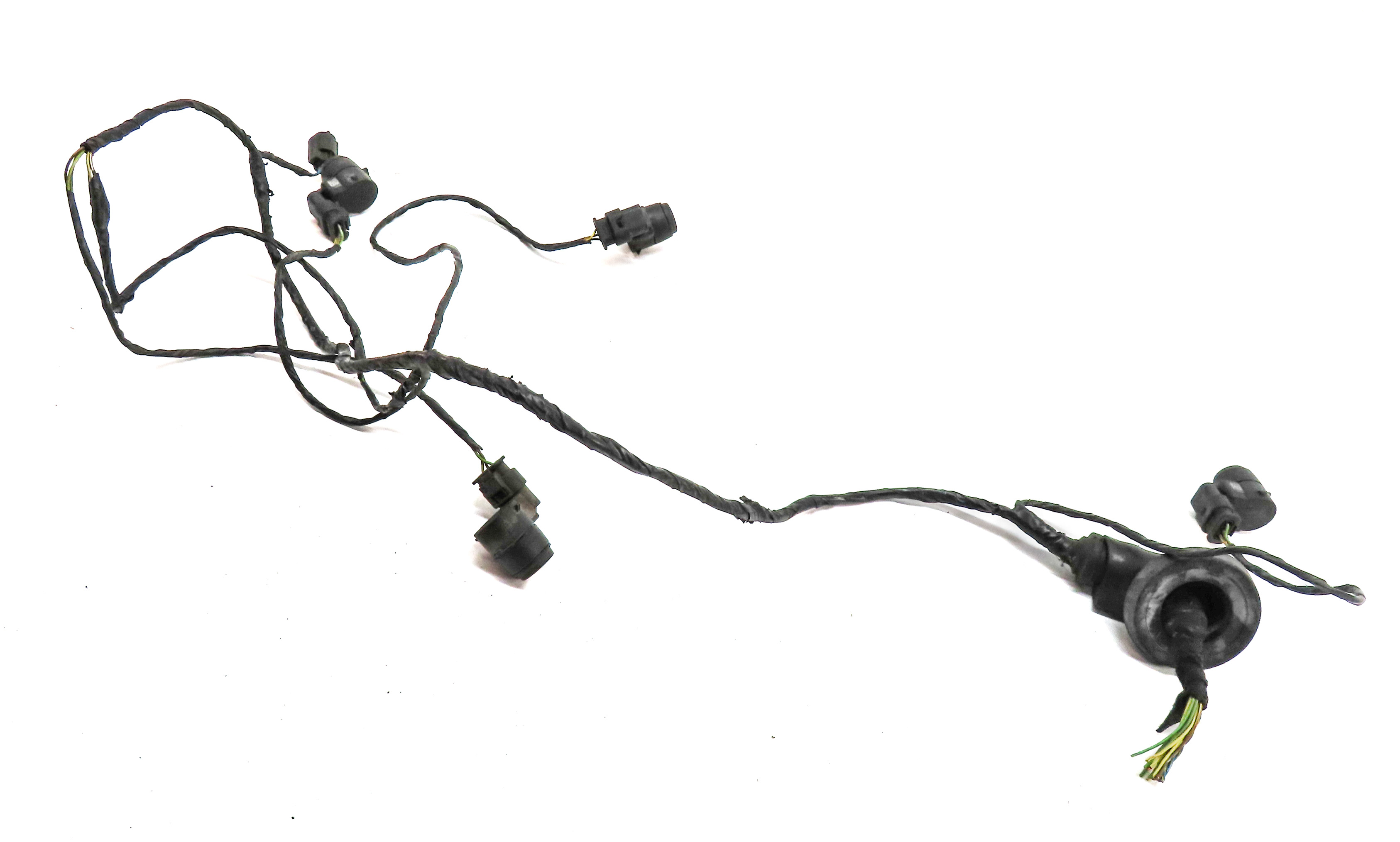 12 BMW M3 (E90) REAR PARK ASSIST PDC DISTANCE CONTROL WIRE SENSOR SET/4 (White) — exact item pictured