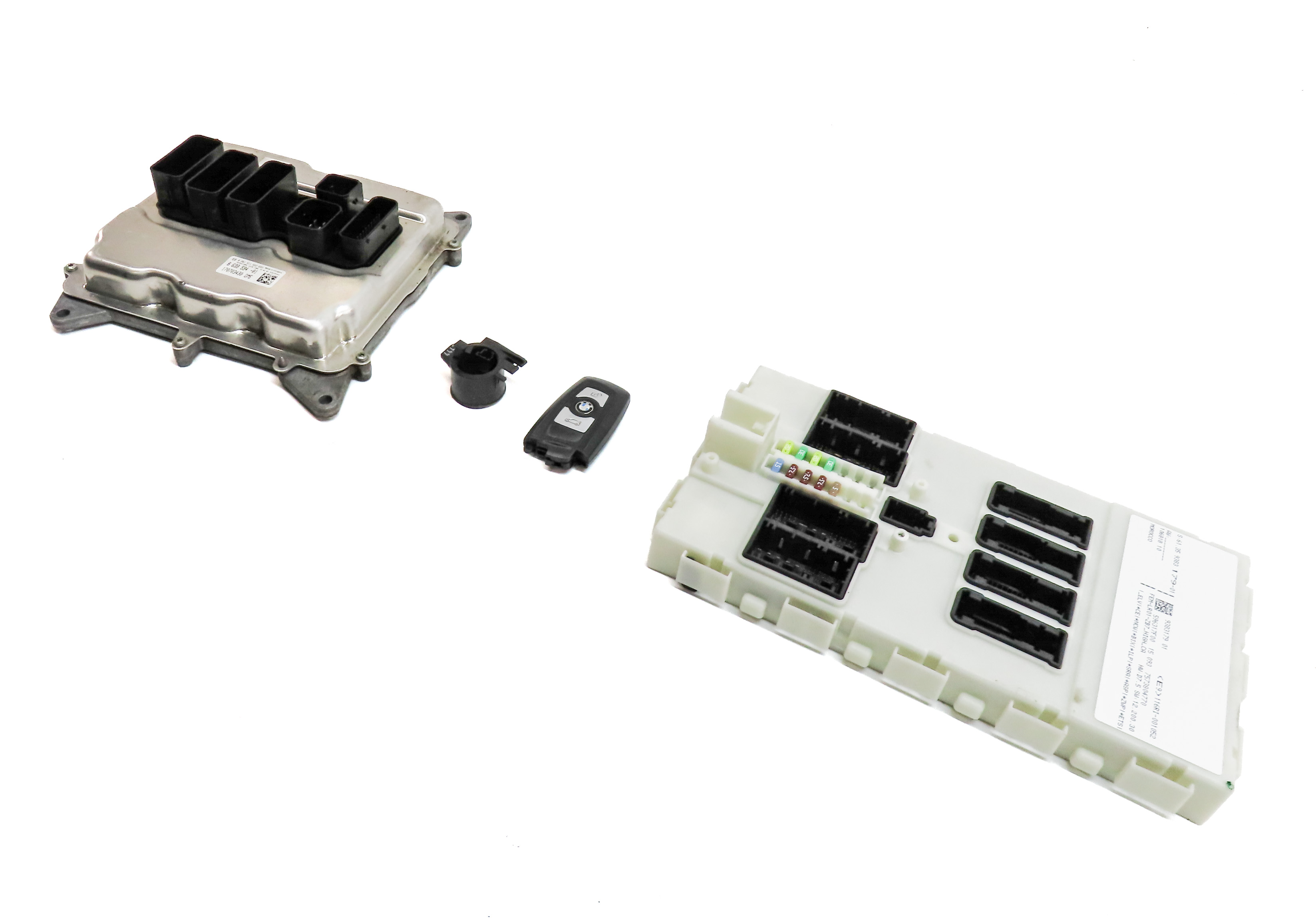 13-18 BMW 328i 428i 528i X3 X4 (F30 F32) 2.0L N26 ENGINE DME BCM MODULE KEY SET — exact item pictured