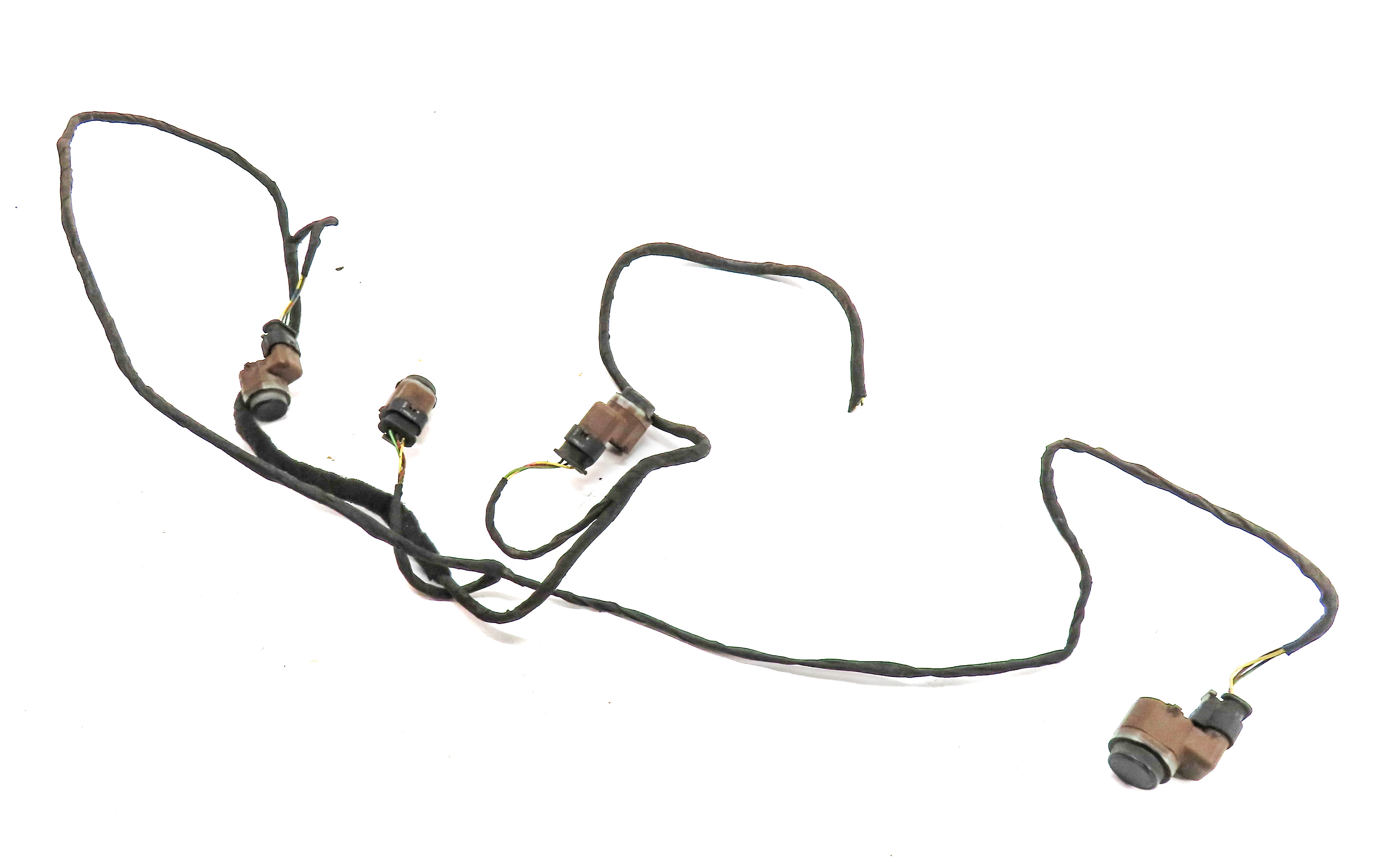 2015 BMW 535D (F10) REAR PARK ASSIST PDC DISTANCE CONTROL WIRE SENSOR SET/4 — exact item pictured
