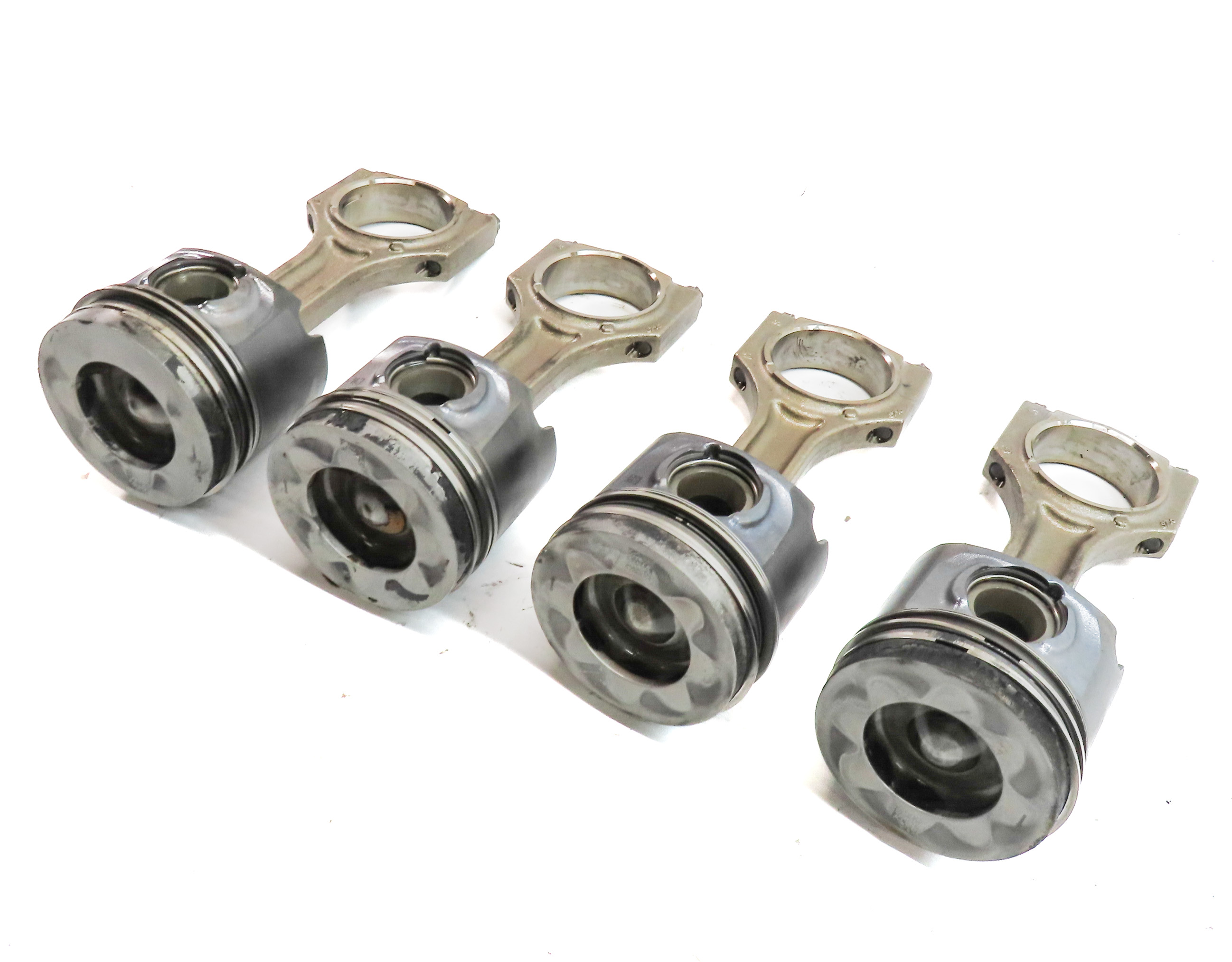 14-18 BMW 535i 740i X5 N57T 3.0L DIESEL ENGINE PISTON & CONNECTING ROD SET/4 — exact item pictured