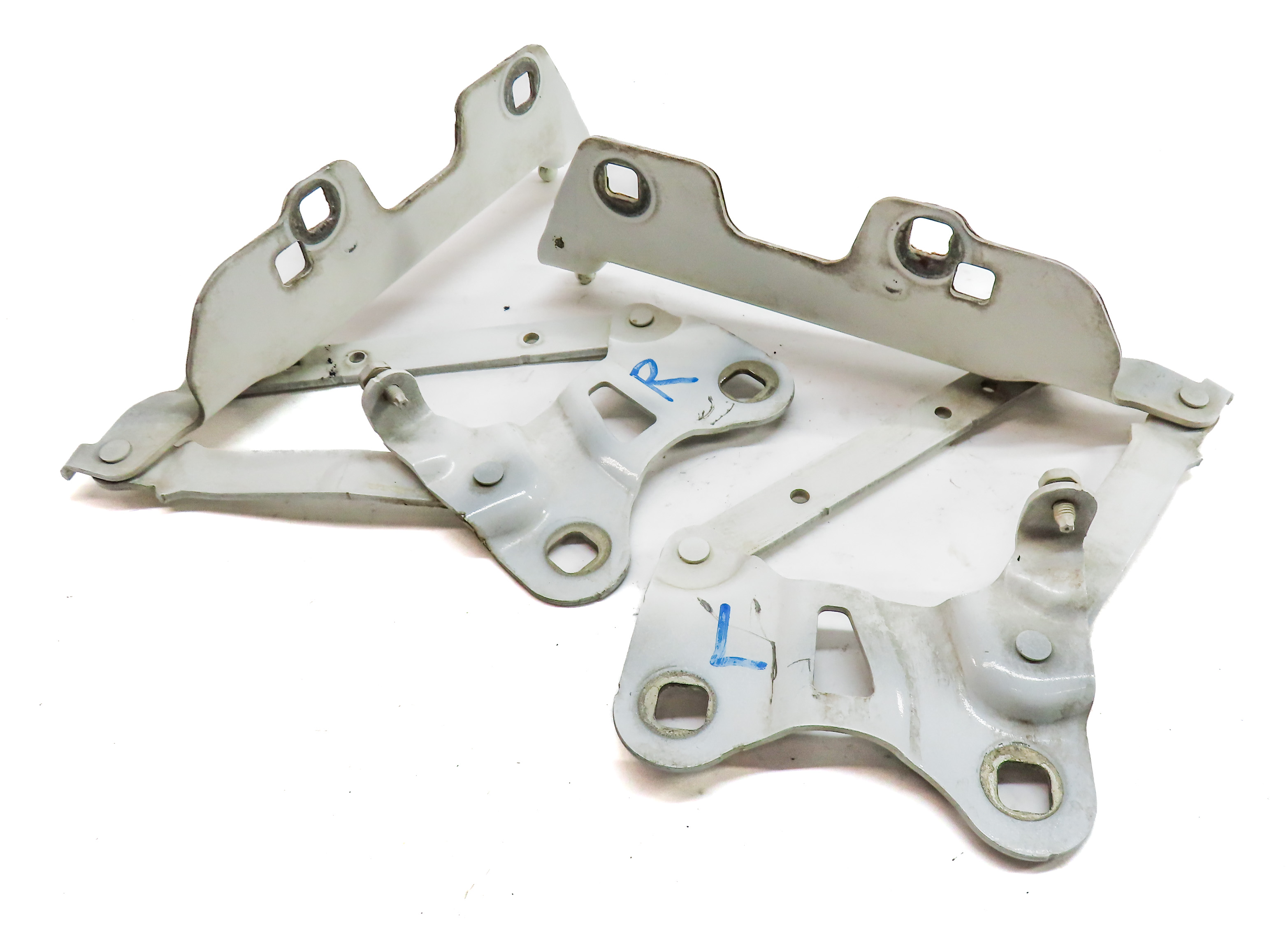 2013-2022 RANGE ROVER SPORT (L405 L494) LEFT & RIGHT HOOD HINGE SET (White) — exact item pictured