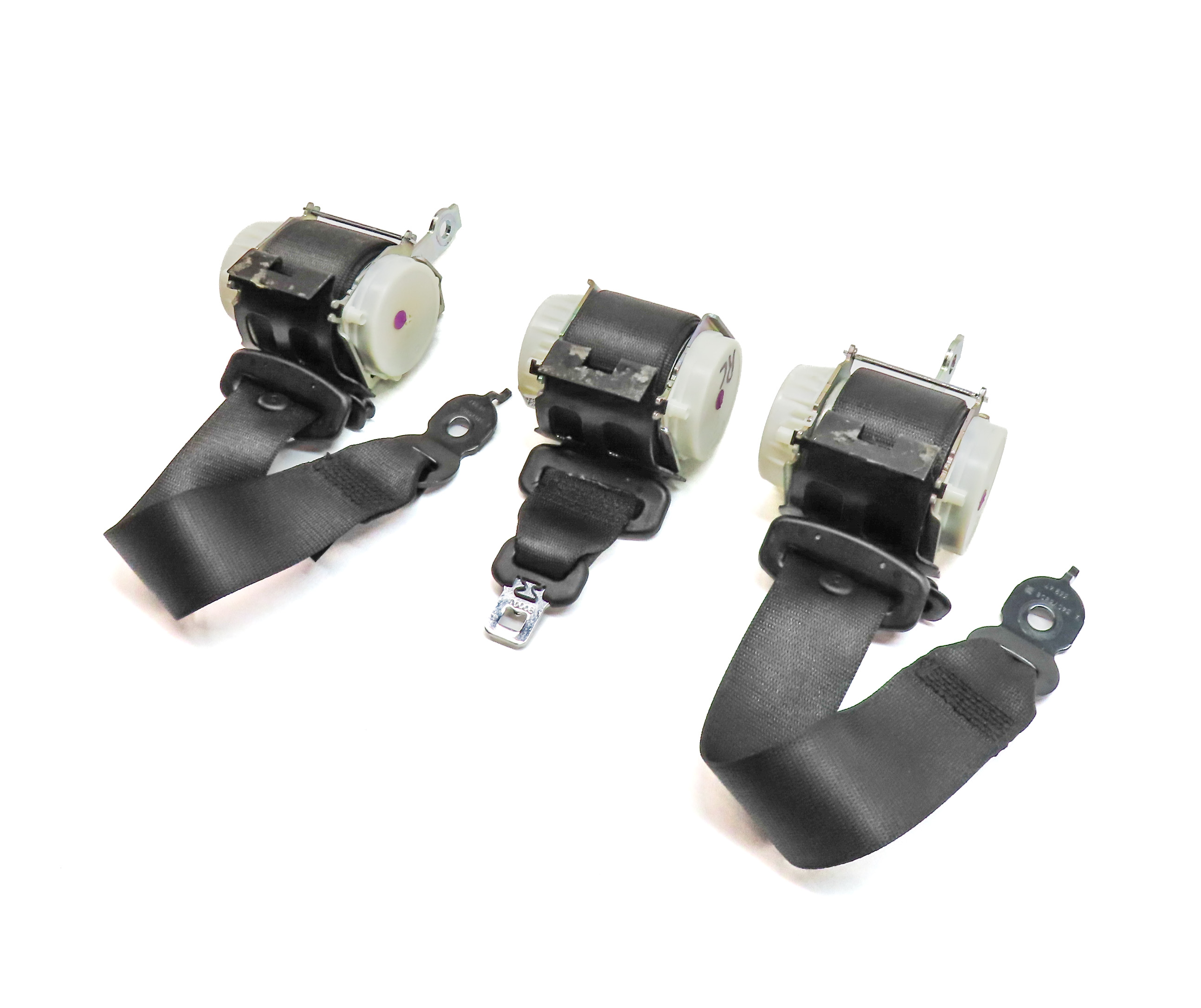 13 BMW 640I GRAN COUPE F06 REAR LEFT CENTER RIGHT SEAT SEATBELT RETRACTOR SET/3 — exact item pictured