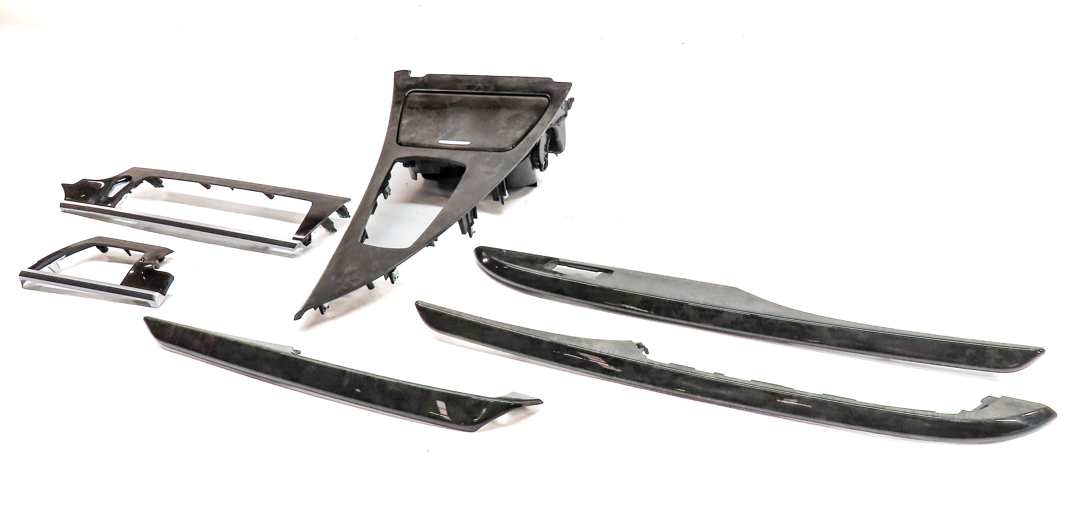 13 BMW 640I GRAN COUPE F06 INTERIOR DASH DOOR CENTER CONSOLE TRIM SET/6 (Poplar) — exact item pictured