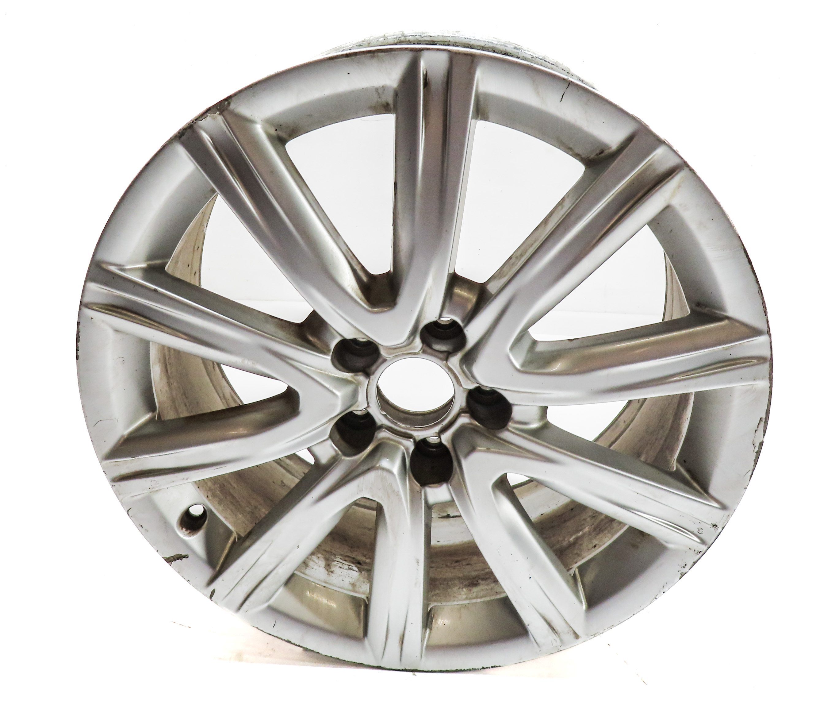 2012-2018 AUDI A6 (C7) 18x8 10-SPOKE ALUMINUM ALLOY WHEEL RIM (SILVER) — exact item pictured
