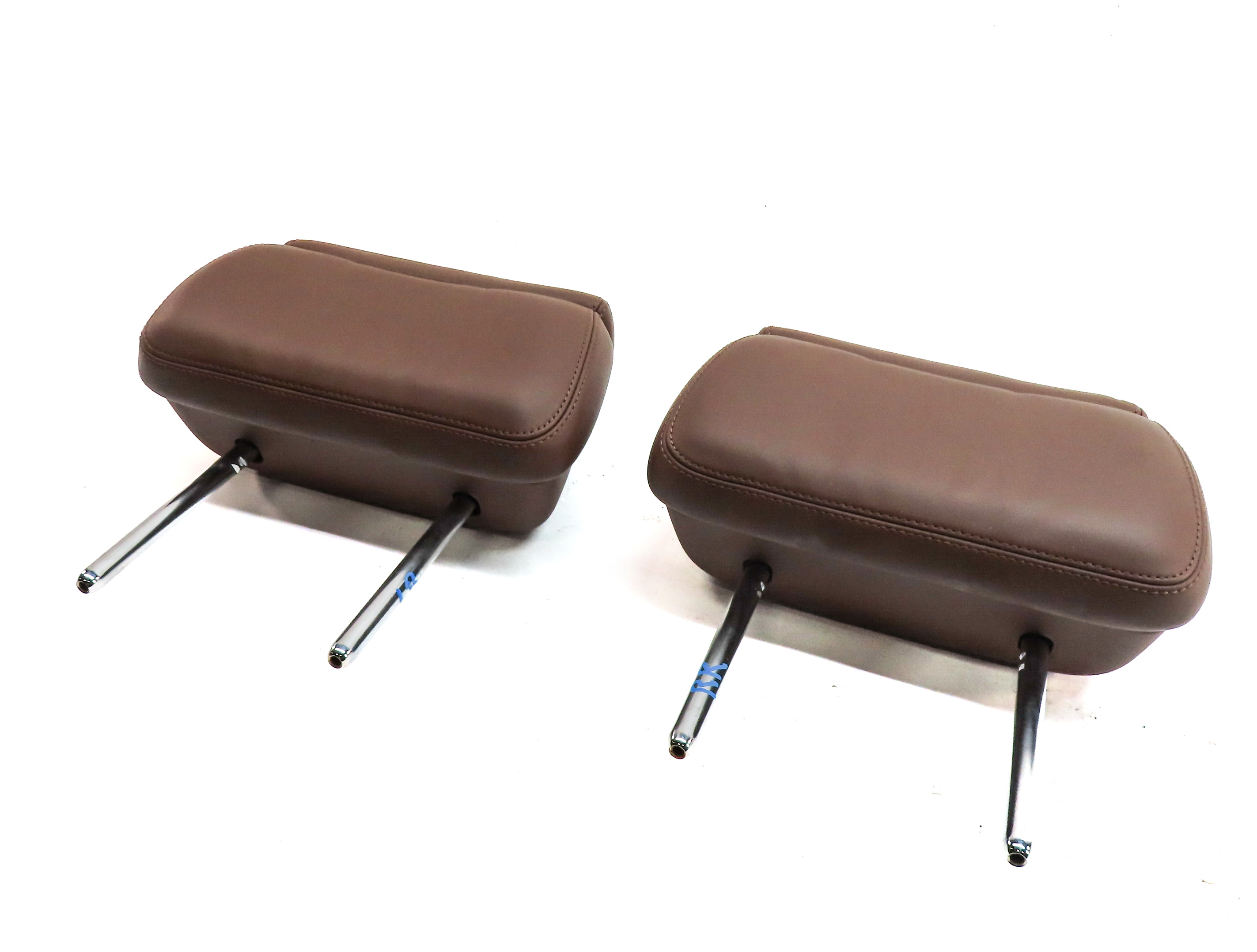 11-15 AUDI A8 S8 D4 4H REAR LEFT & RIGHT SEAT BACK HEADREST SET/2 (Brown) — exact item pictured