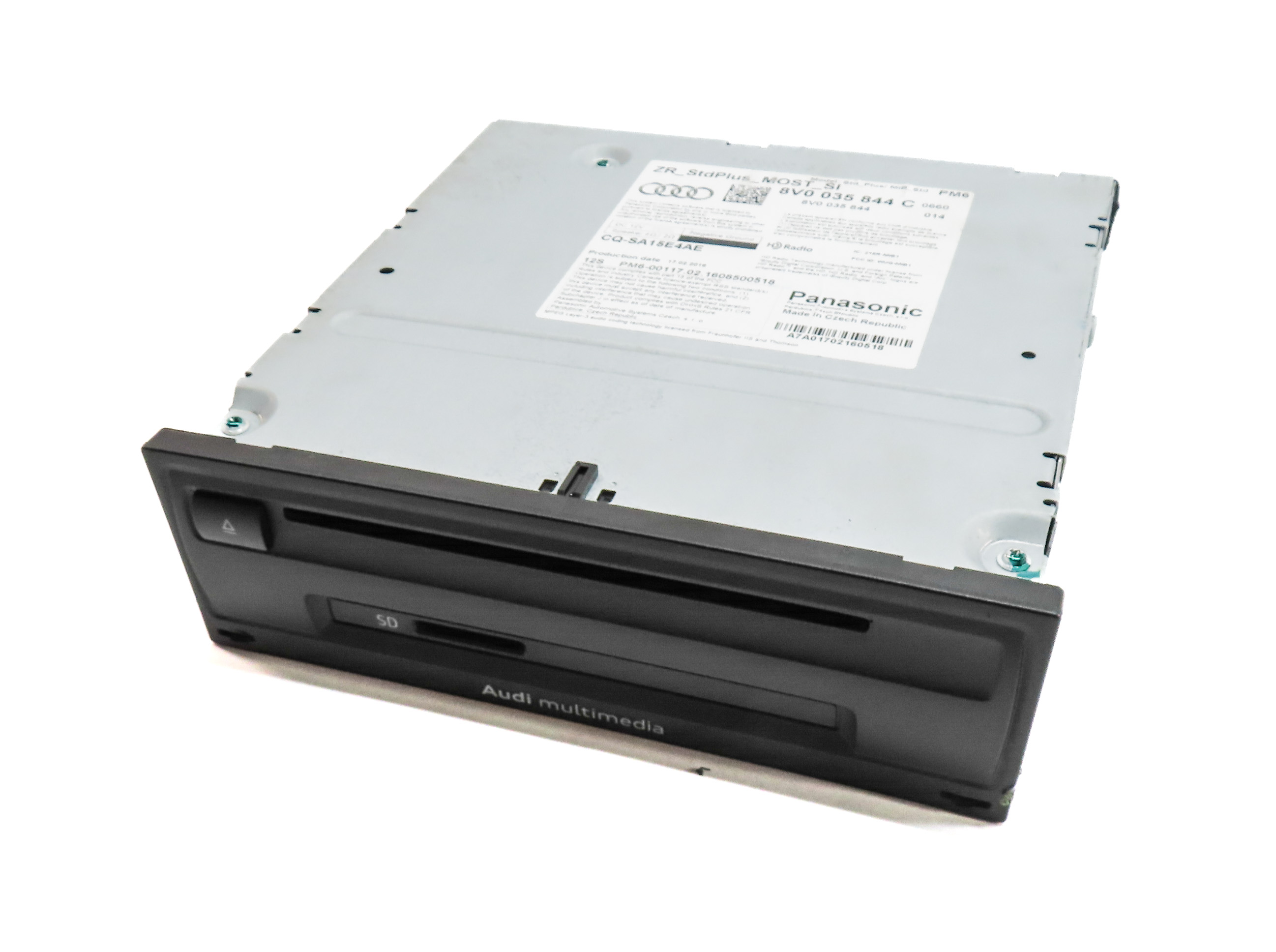 16-18 AUDI A3 E-TRON (8VF) RADIO STEREO MMI SIM SD CD DVD MULTIMEDIA DISC PLAYER — exact item pictured