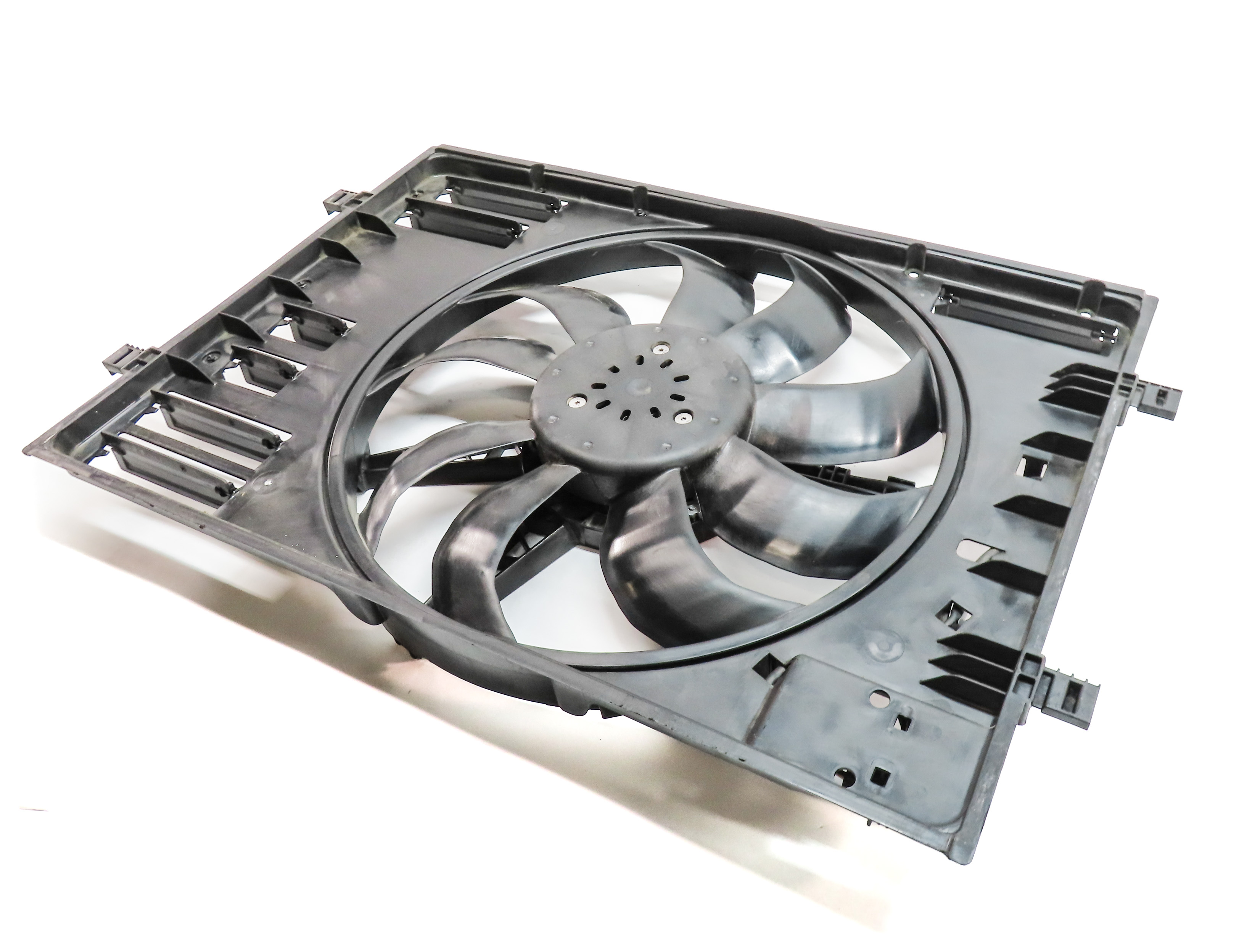 2016-2018 AUDI A3 E-TRON (8VF) HYBRID 1.4L ENGINE COOLING FAN w/ SHROUD — exact item pictured