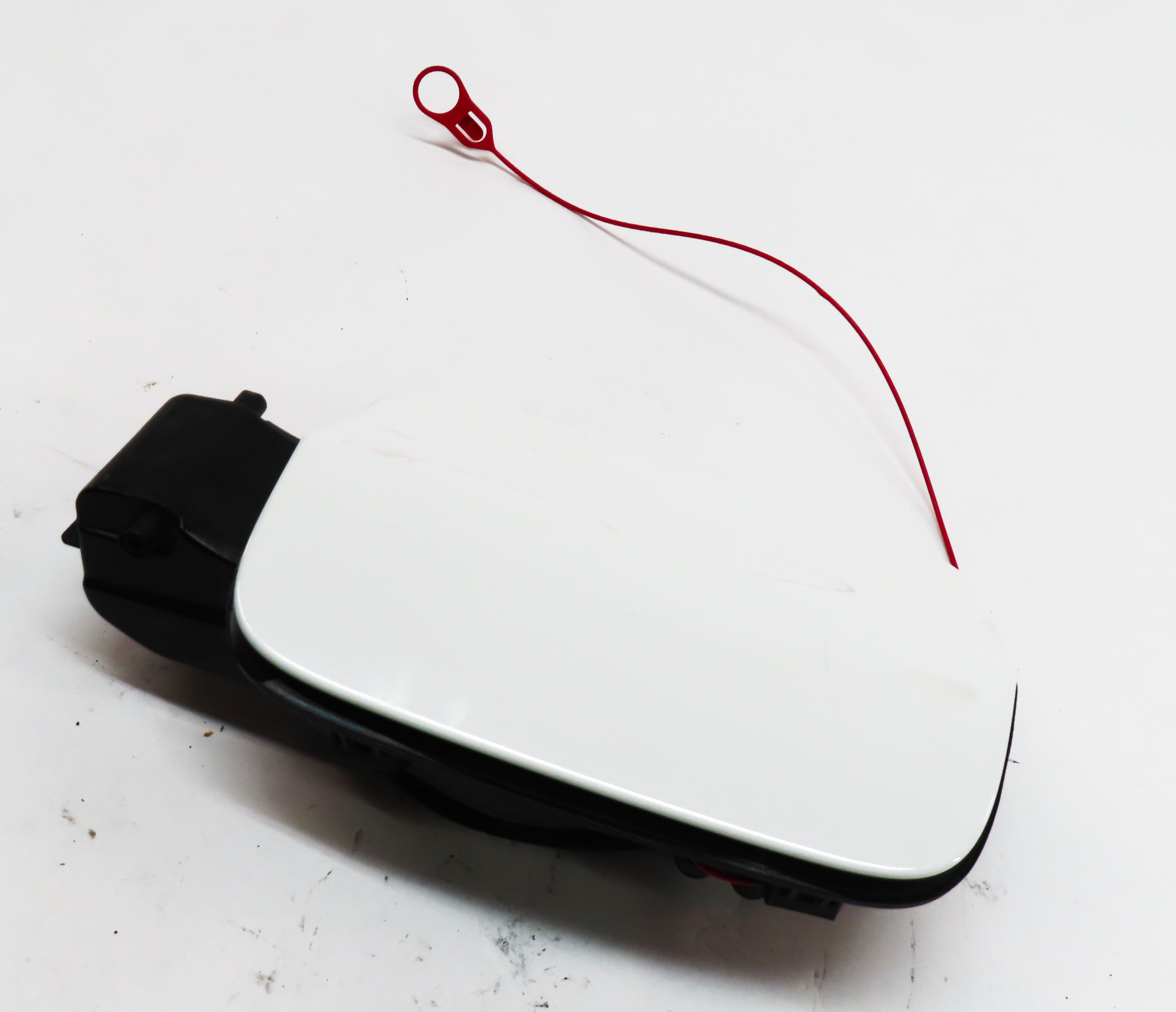 2016-2018 AUDI A3 (8V) FUEL TANK FILL DOOR LID COVER w/ HOUSING (White) — exact item pictured