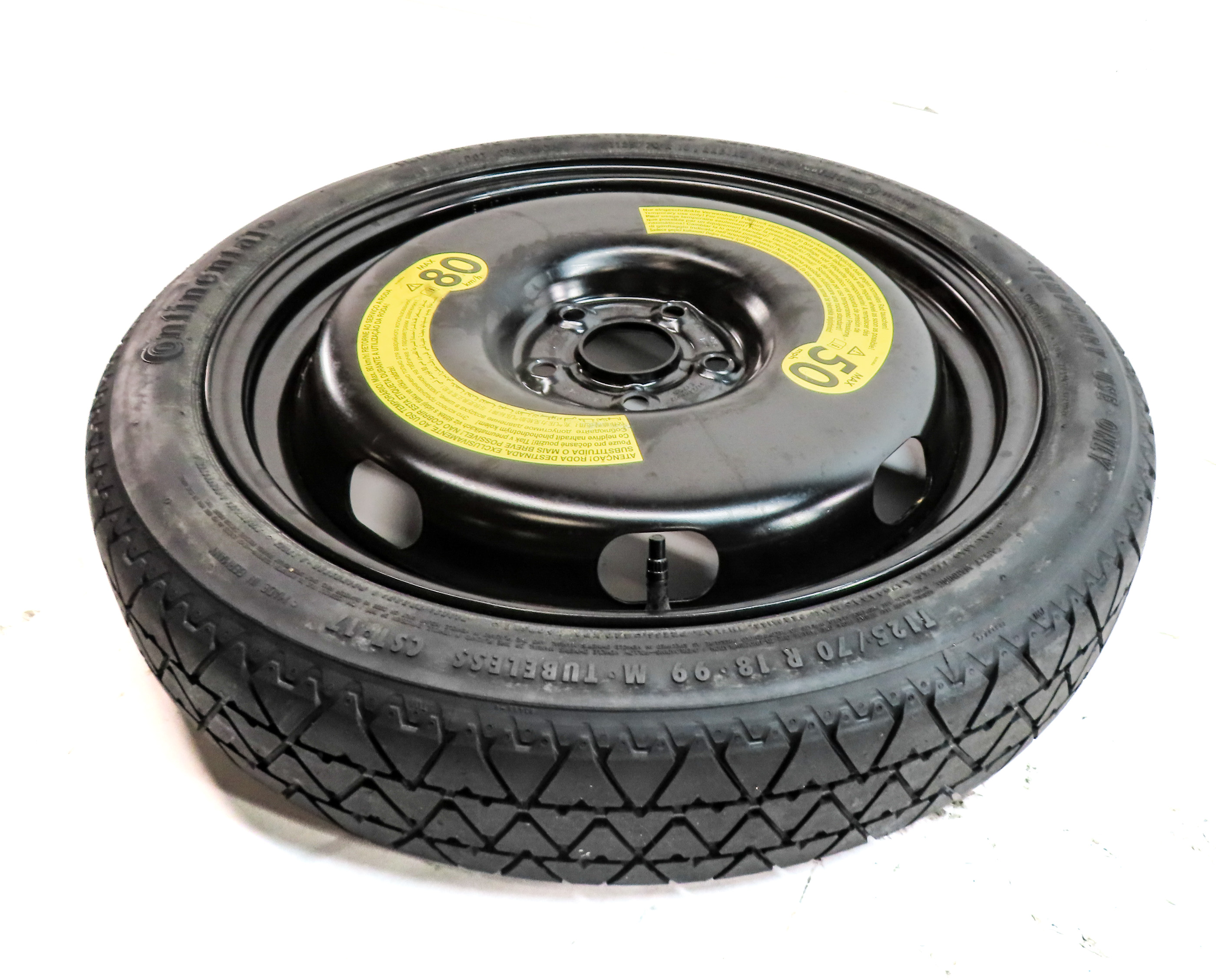 15-18 VW JETTA AUDI A3 S3 (8V) 18x3.5" EMERGENCY ROADSIDE SPARE TIRE WHEEL RIM — exact item pictured