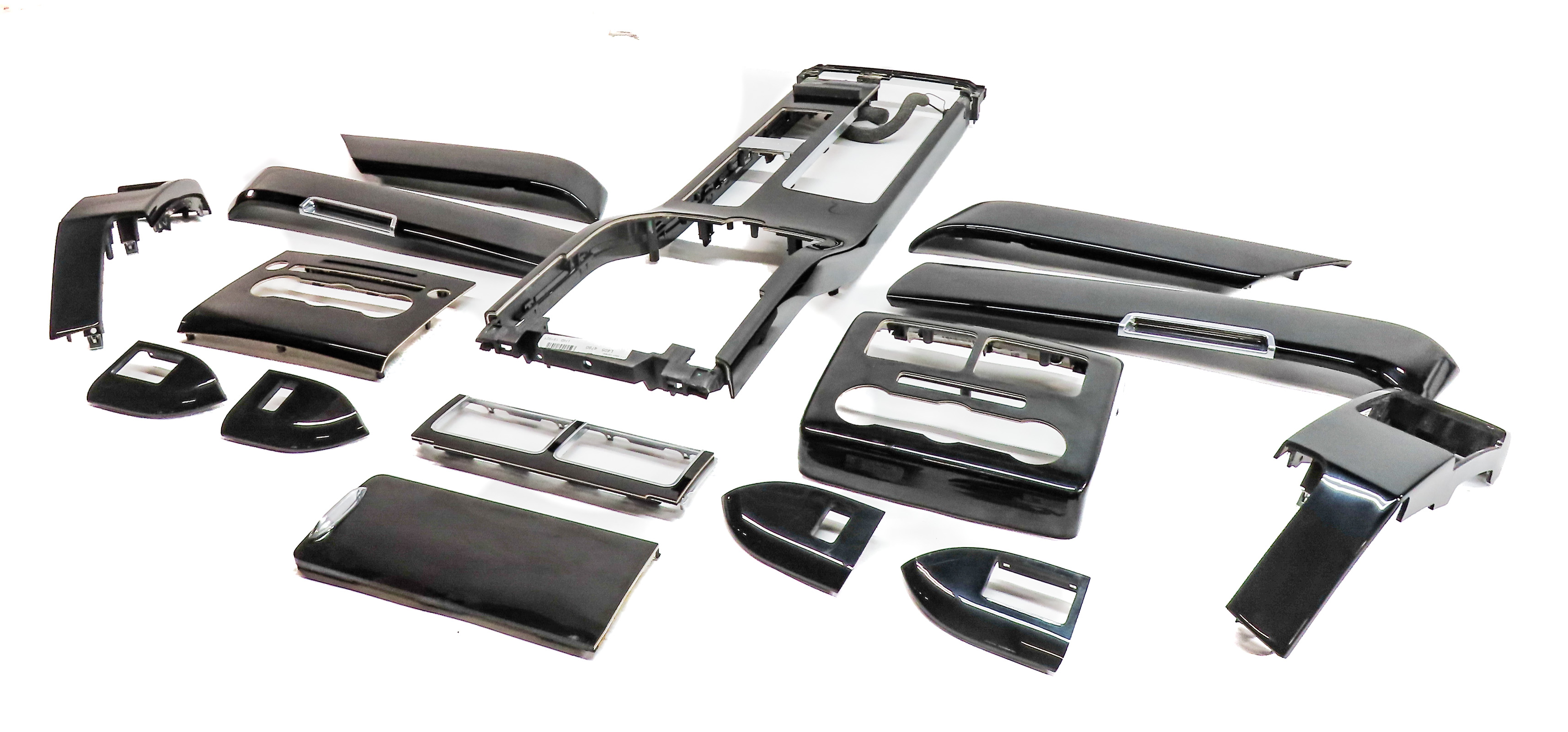 2016 RANGE ROVER (L405) INTERIOR DASH DOOR CENTER CONSOLE TRIM SET/15 (BLACK) — exact item pictured