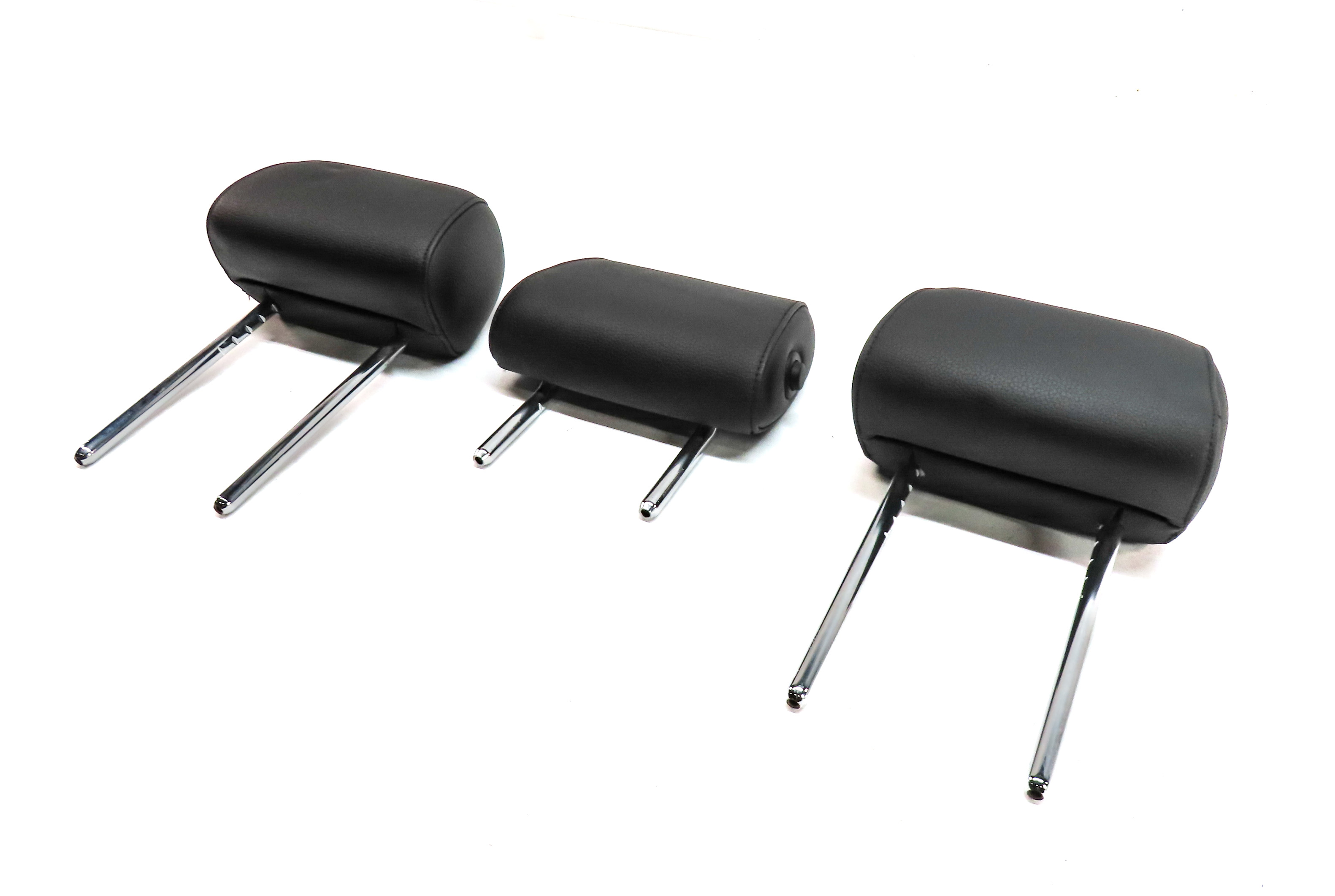 11-13 BMW 5 SERIES GT (F07 F10) REAR LEFT CENTER RIGHT SEAT HEADREST SET (BLACK) — exact item pictured