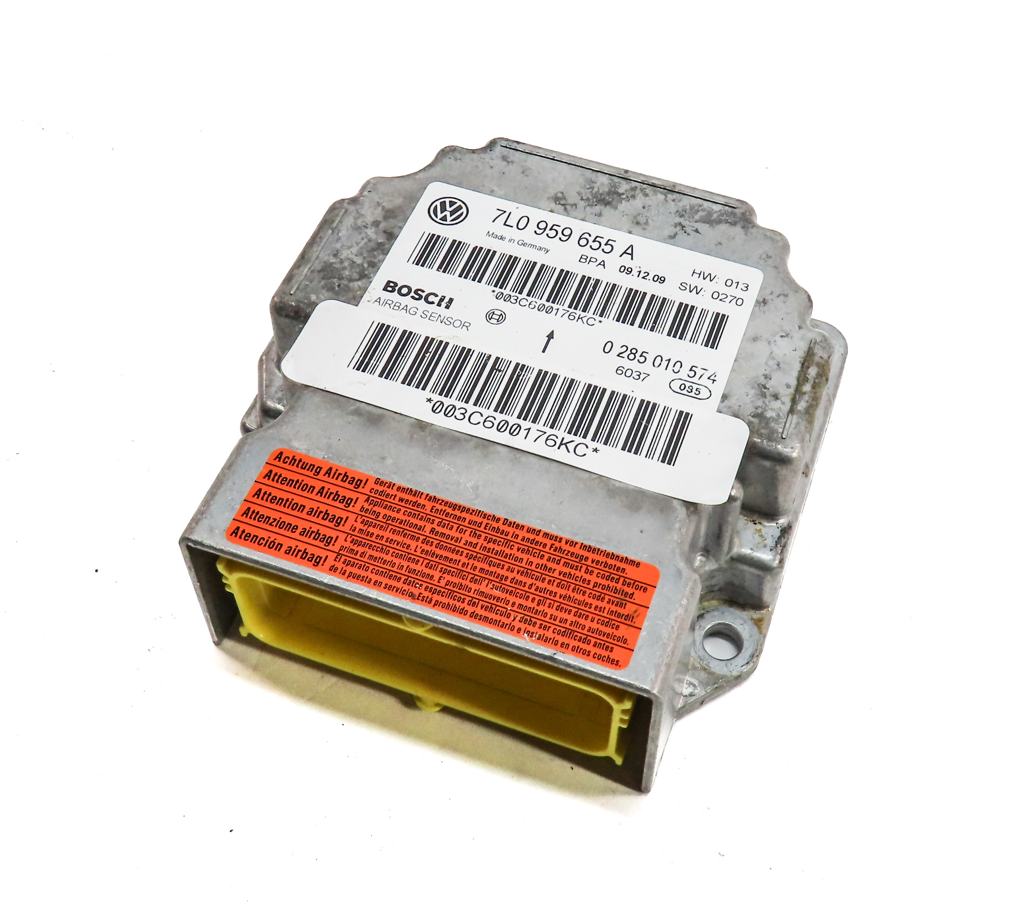 2008-2010 PORSCHE CAYENNE (957) PRIMARY SRS BAG CONTROL MODULE — exact item pictured