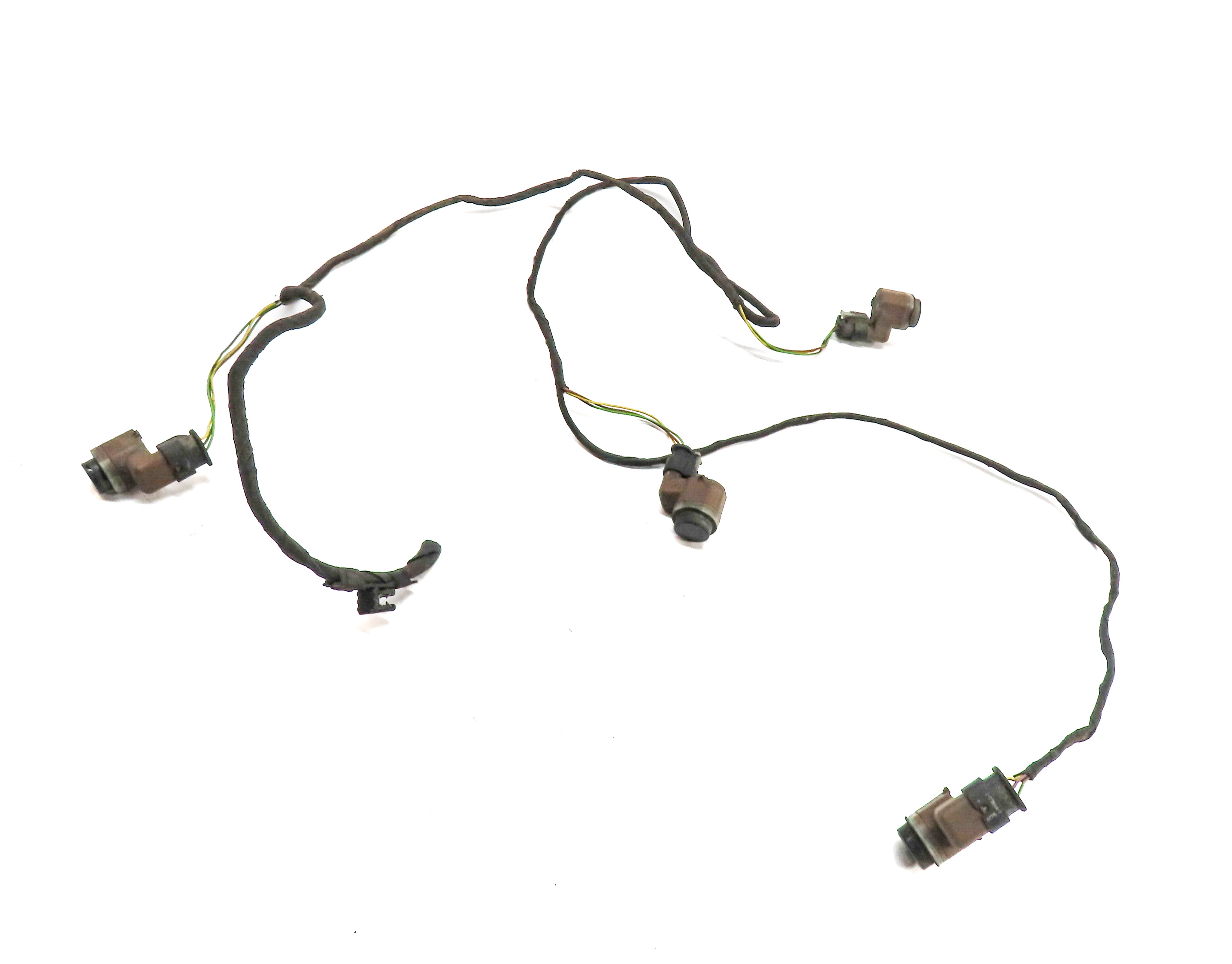 15 BMW 750LI F01 REAR PARK ASSIST PDC DISTANCE CONTROL WIRE SENSOR SET/4 (Black) — exact item pictured
