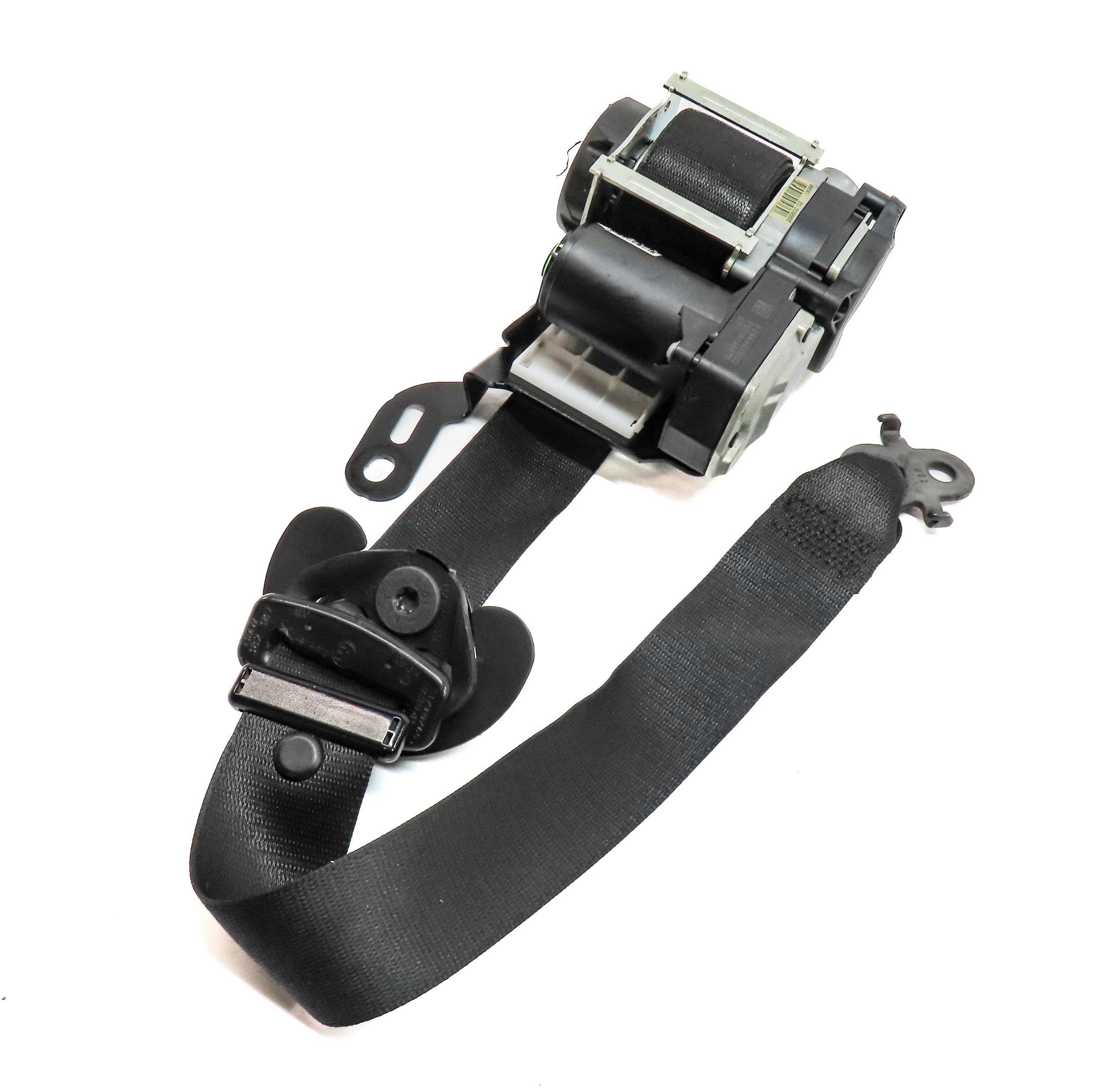 13-15 BMW 740i 750i 760i (F01 F02 F04) LEFT DRIVER SEATBELT RETRACTOR (Black) — exact item pictured