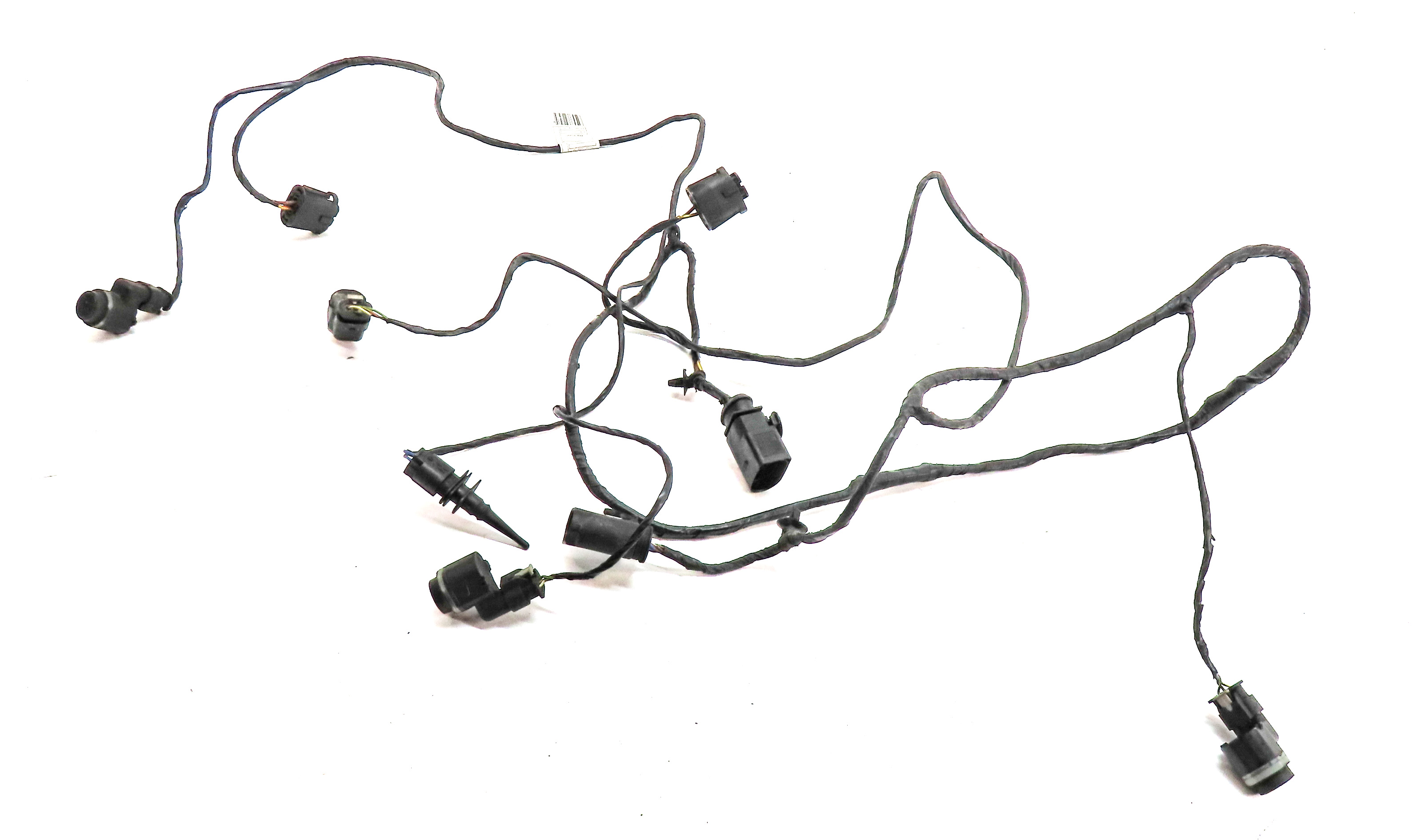 14 BMW X3 (F25) FRONT PARK ASSIST PDC DISTANCE CONTROL WIRE SENSOR SET/4 (BLACK) — exact item pictured