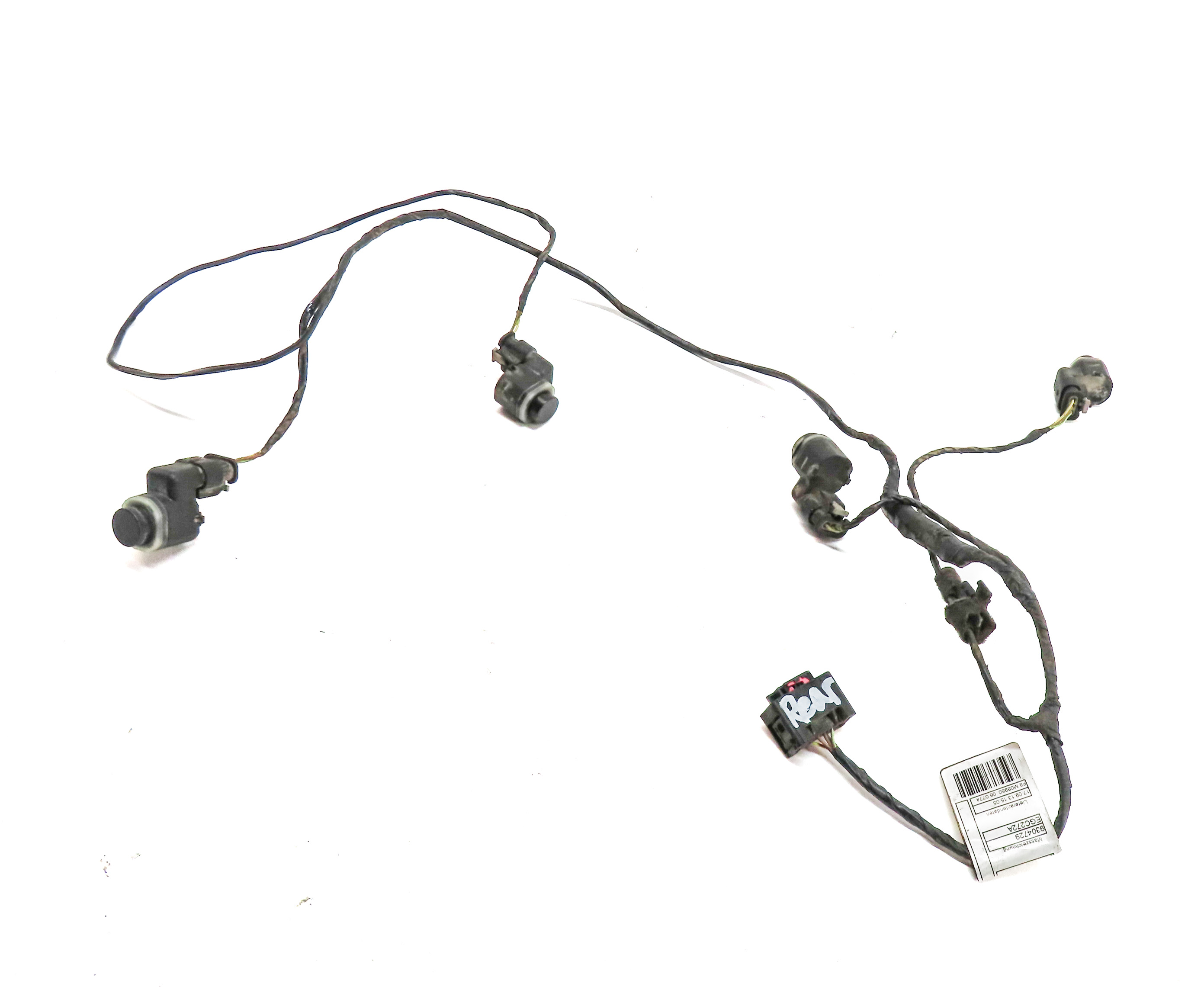 14 BMW X3 (F25) REAR PARK ASSIST PDC DISTANCE CONTROL WIRE SENSOR SET/4 (BLACK) — exact item pictured