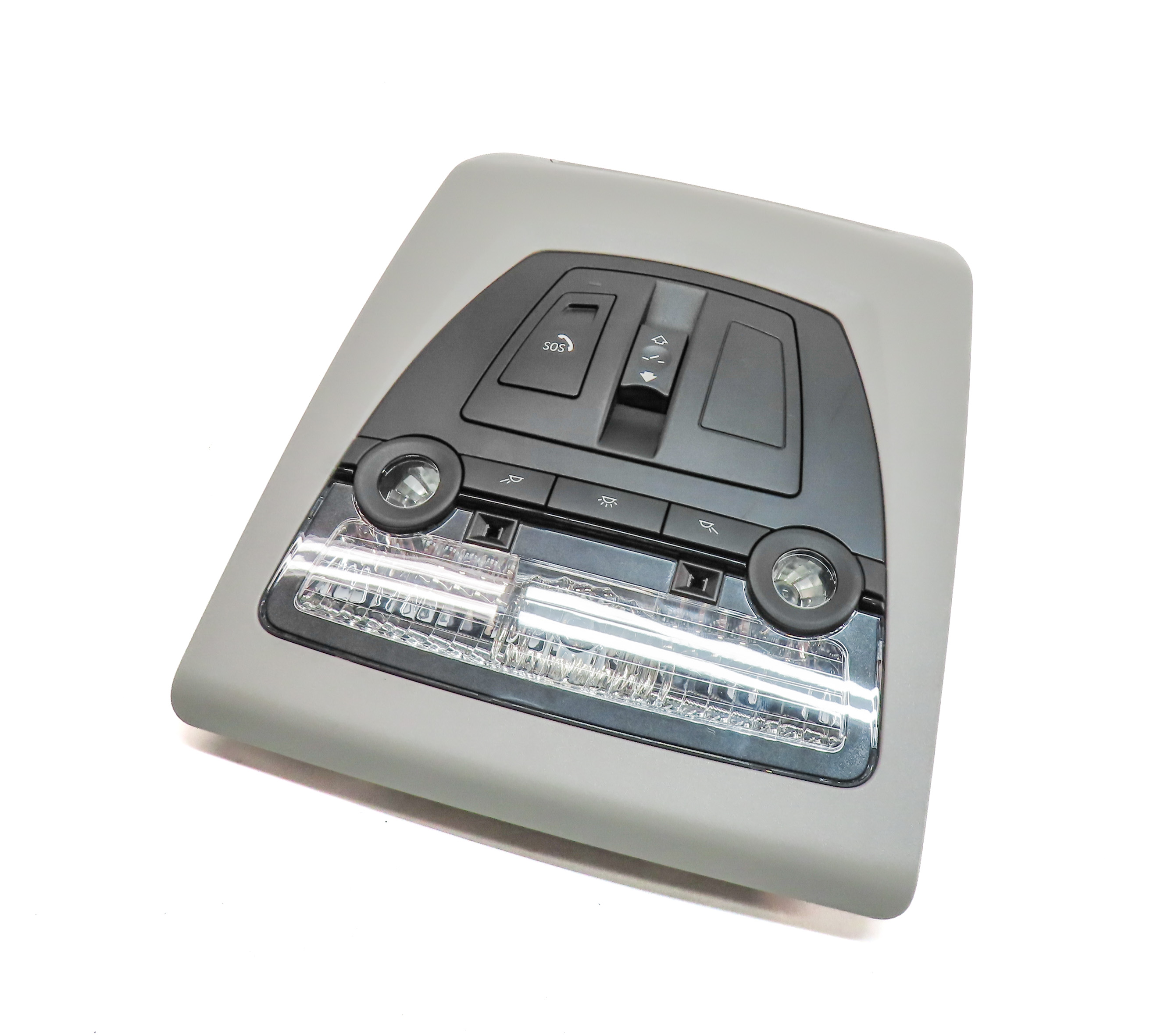 2014 BMW X3 (F25) FRONT INTERIOR DOME MAP READING LIGHT LAMP w/ SWITCHES (Gray) — exact item pictured