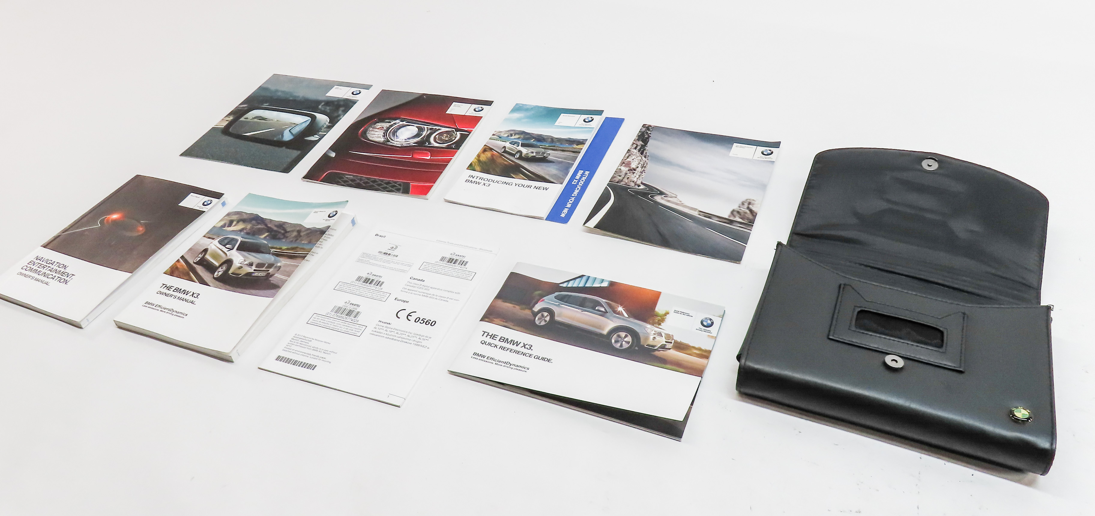2014 BMW X3 (F25) 2.0L (N20) ENGINE OWNER'S MANUAL BOOKLET SET/9 w/CASE — exact item pictured