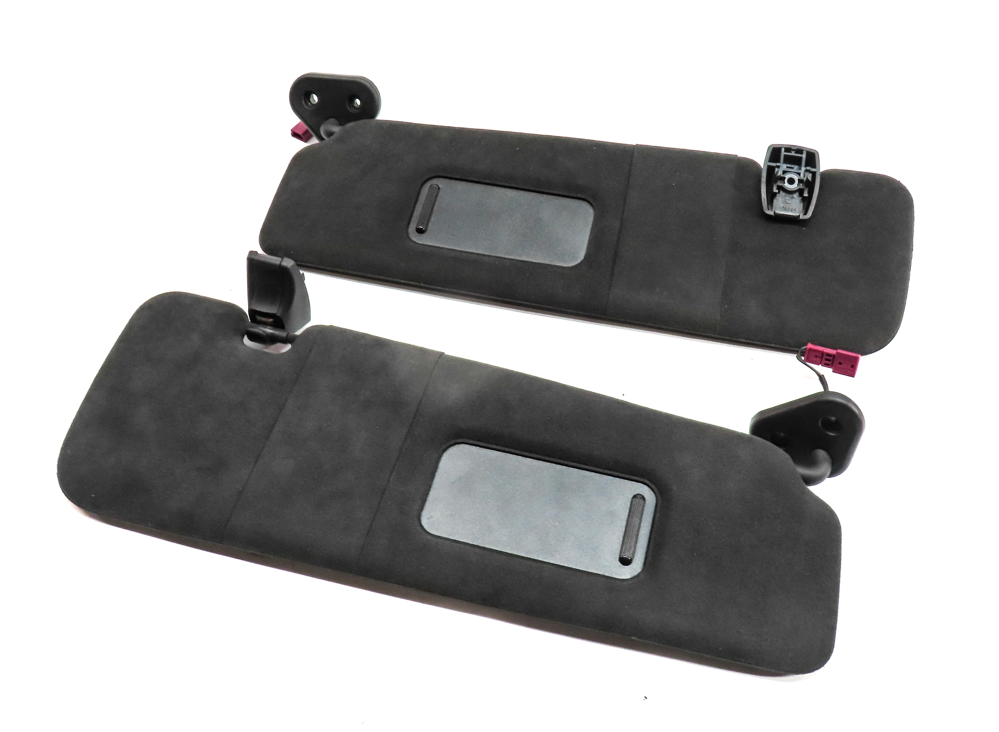 12-19 BMW 640i 650i M6 F06 F12 FRONT LEFT & RIGHT SUNVISOR SET (Black) — exact item pictured