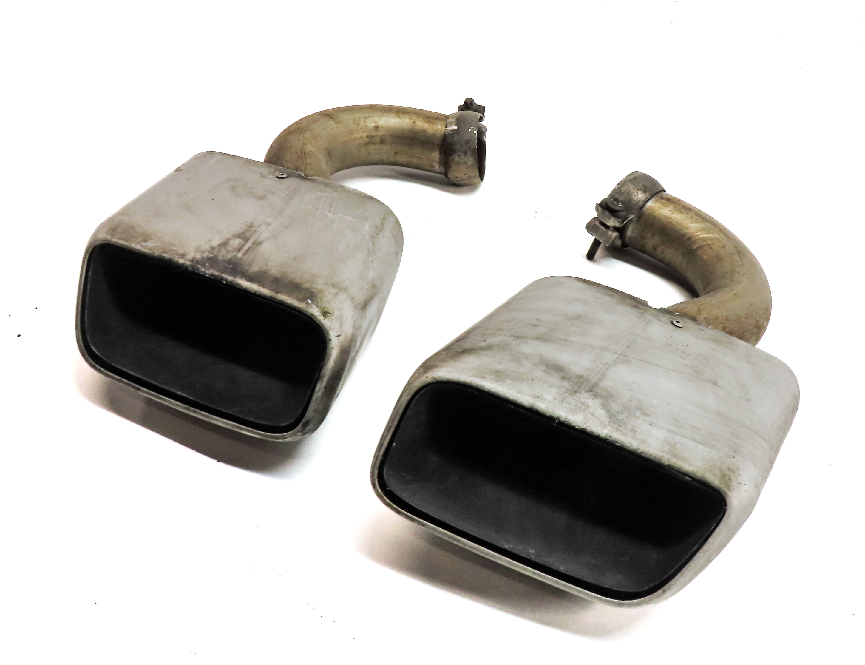 2011-2016 PORSCHE CAYENNE 3.0L HYBRID (958) LEFT & RIGHT EXHAUST TIP SET 2 — exact item pictured