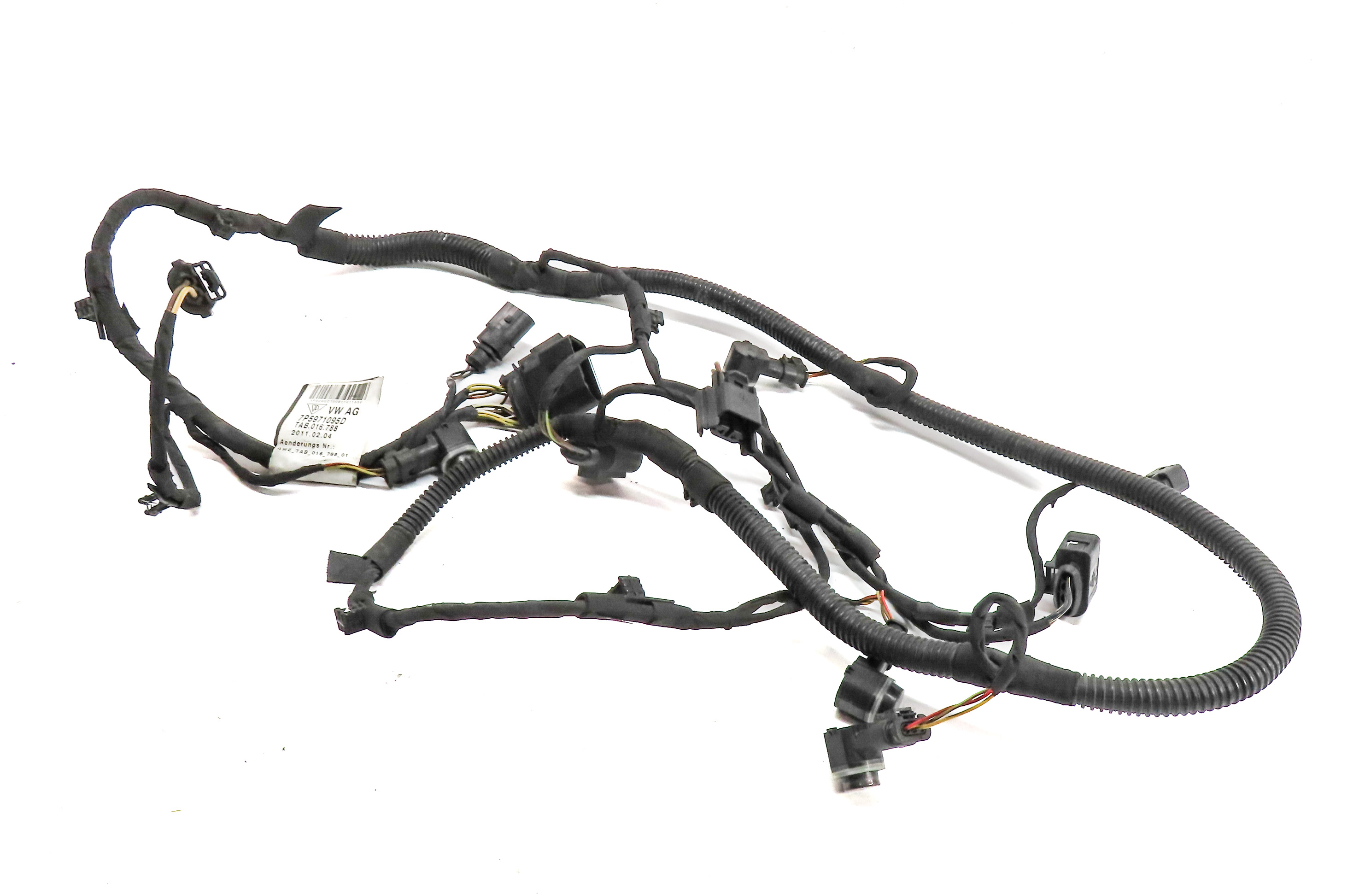 12 PORSCHE CAYENNE (958) FRONT PARK ASSIST PDC DISTANCE CONTROL WIRE SENSOR SET — exact item pictured