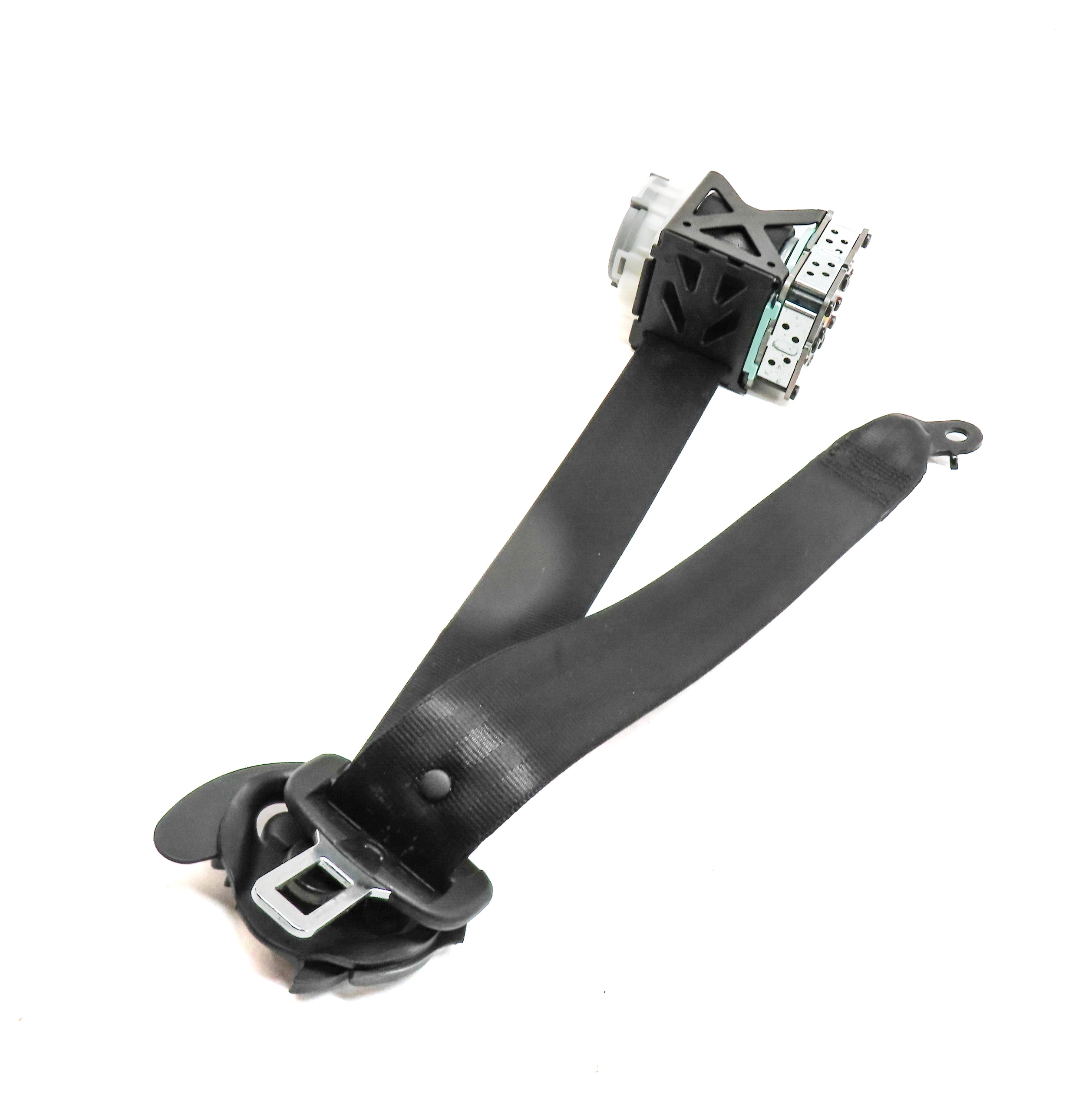 2012 PORSCHE CAYENNE (958) REAR LEFT SEAT SEATBELT RETRACTOR (Black) — exact item pictured