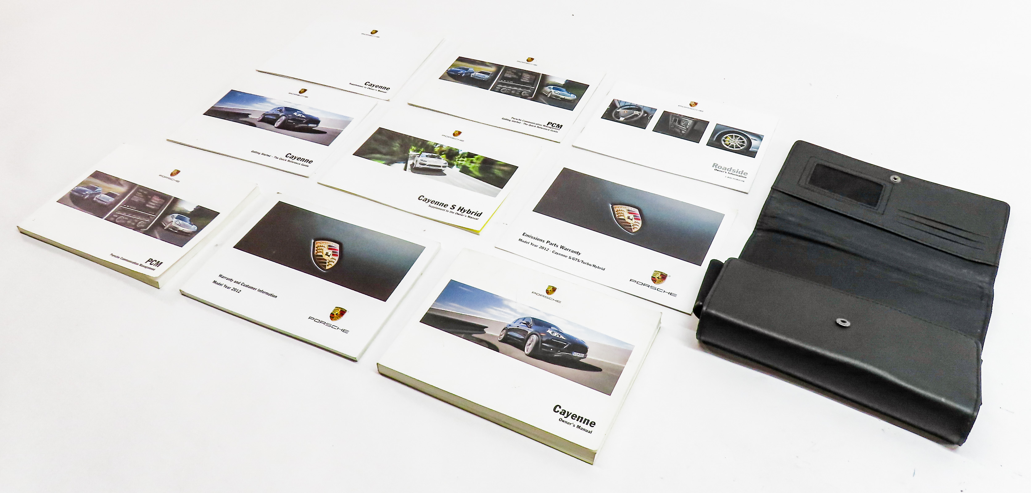 12 PORSCHE CAYENNE (958) 3.0L HYBRID (M06.EC) HYBRID ENGINE OWNERS MANUAL SET/10 — exact item pictured