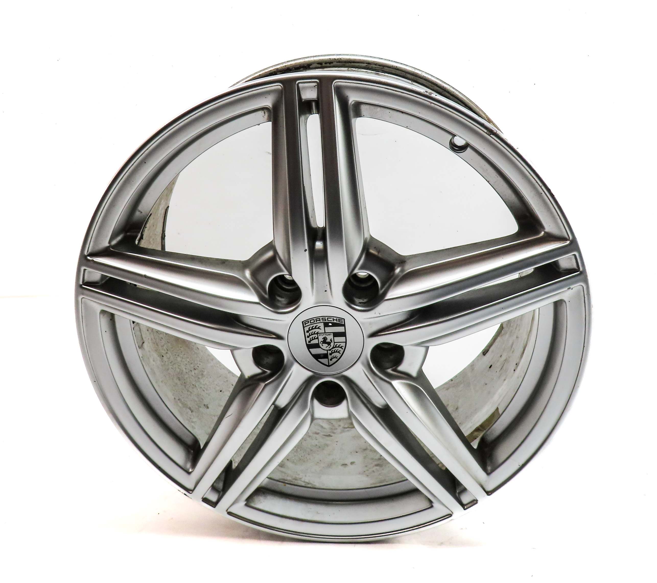 2011-2018 PORSCHE CAYENNE (958) 19x8.5 ALUMINUM ALLOY 5 DOUBLE SPOKE WHEEL RIM — exact item pictured
