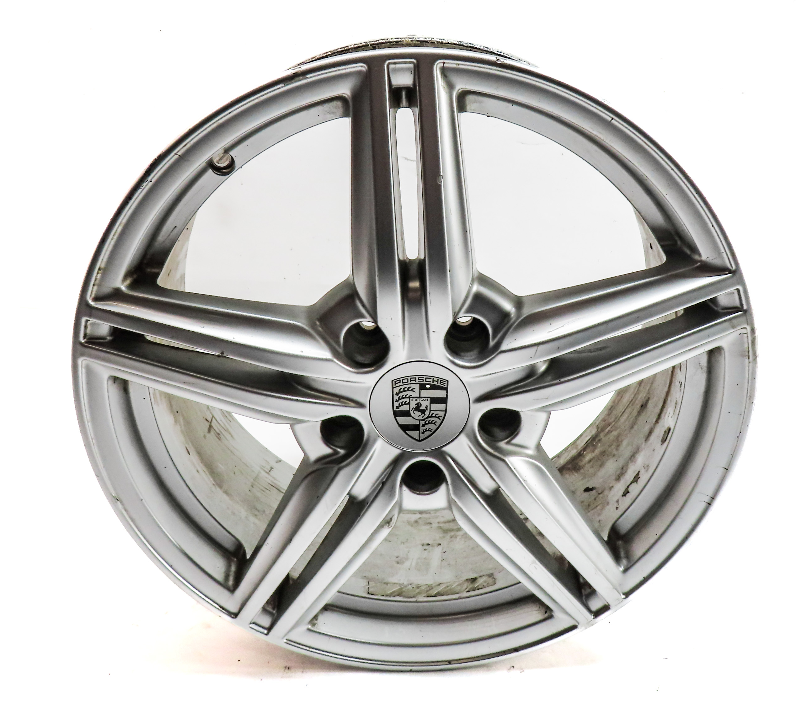 2011-2018 PORSCHE CAYENNE (958) 19x8.5 ALUMINUM ALLOY 5 DOUBLE SPOKE WHEEL RIM — exact item pictured