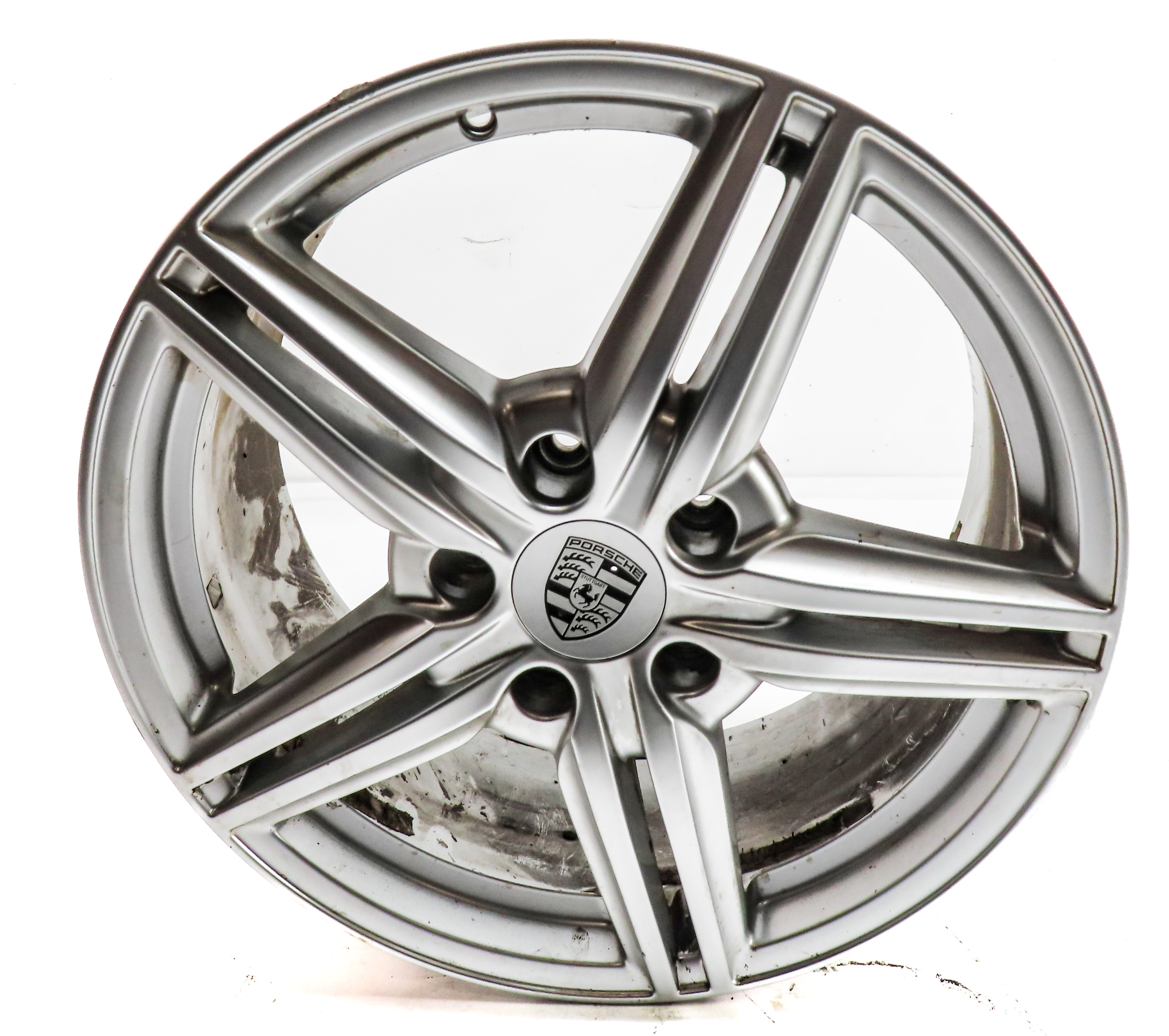 2011-2018 PORSCHE CAYENNE (958) 19x8.5 ALUMINUM ALLOY 5 DOUBLE SPOKE WHEEL RIM — exact item pictured