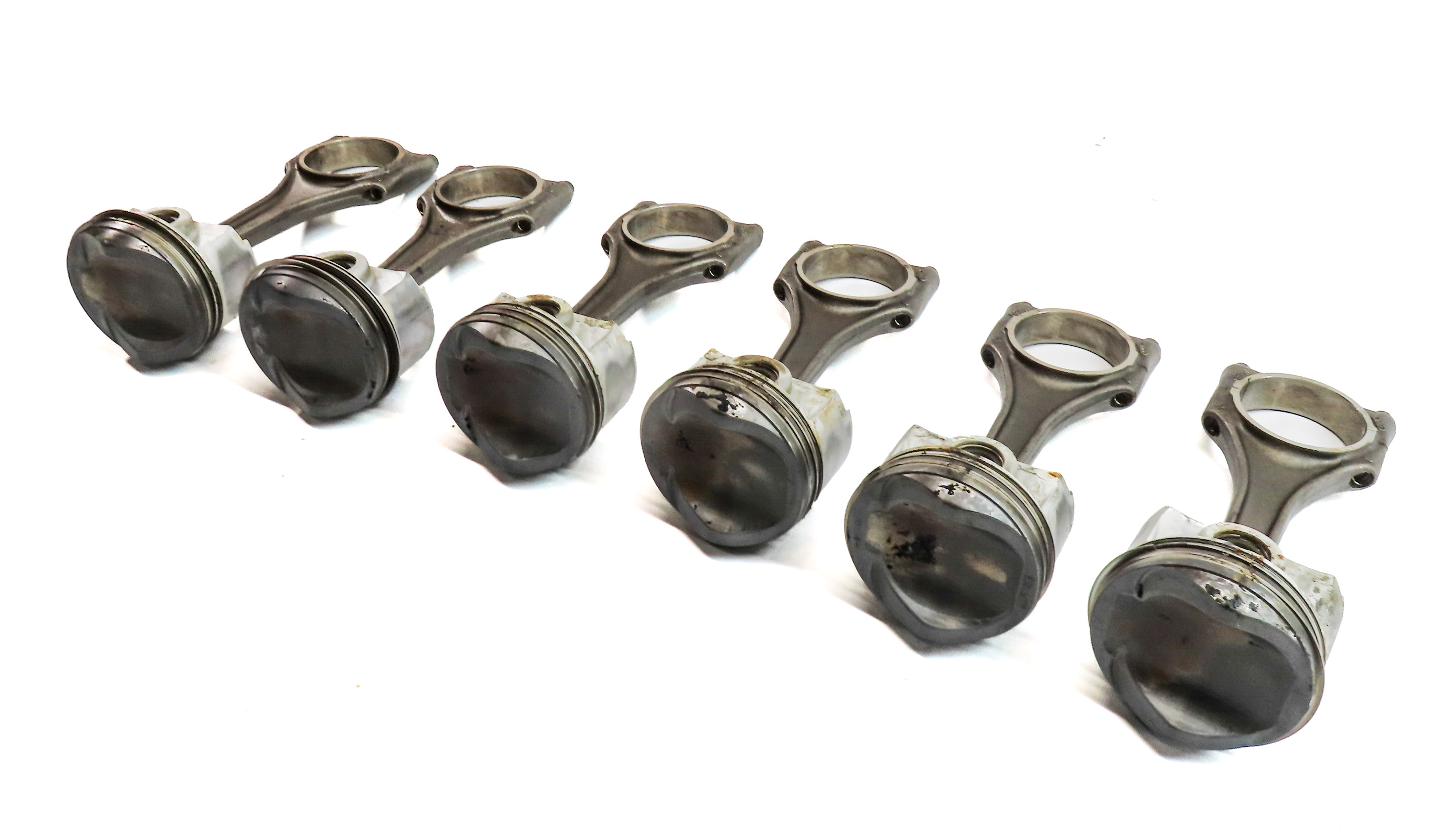 2011-2018 PORSCHE CAYENNE PANAMERA (958 970 G1) 3.0L ENGINE PISTON SET 6 — exact item pictured