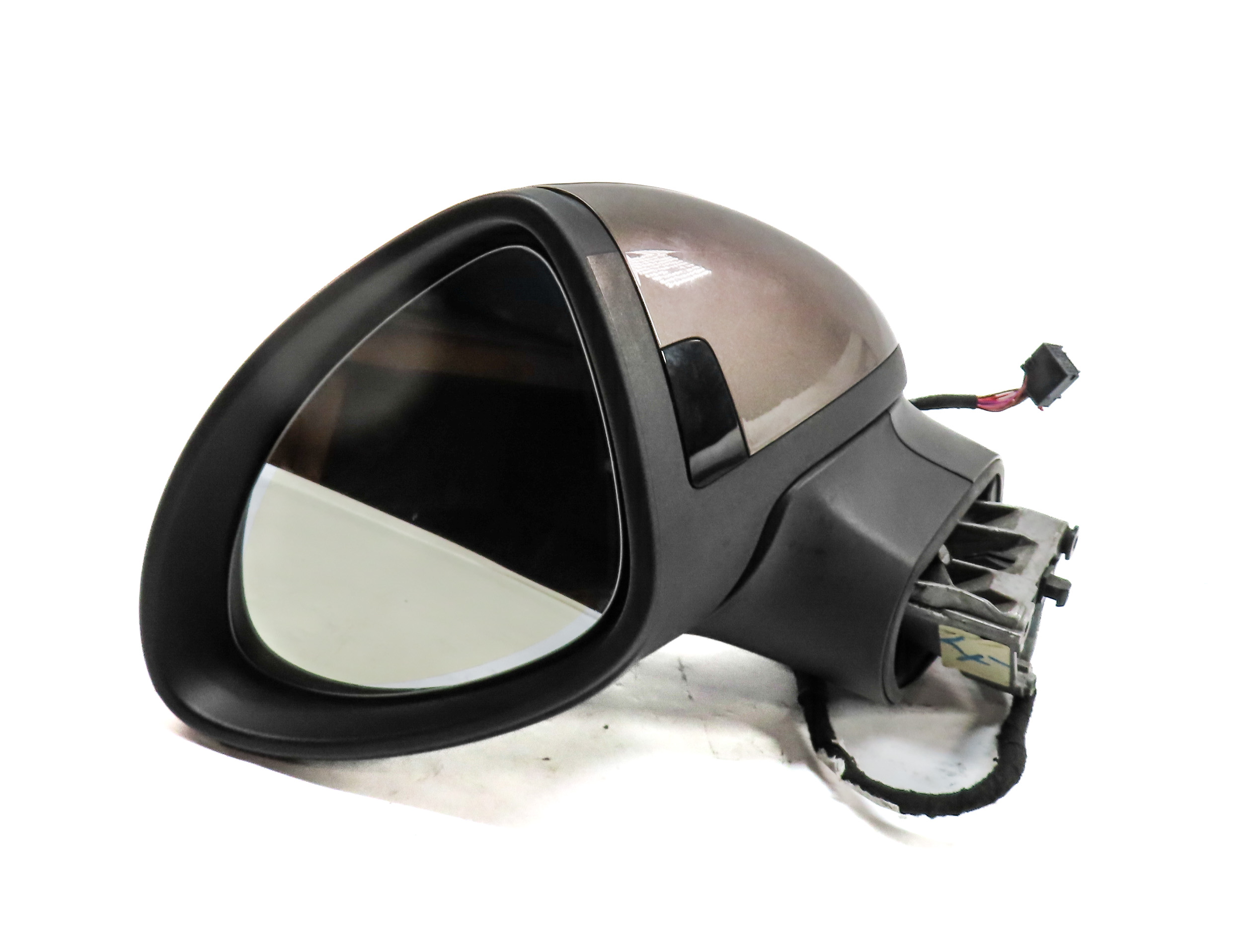 12 PORSCHE CAYENNE (958) LEFT DRIVER MEMORY PFOLD HEAT BLIND DOOR MIRROR(Umber) — exact item pictured