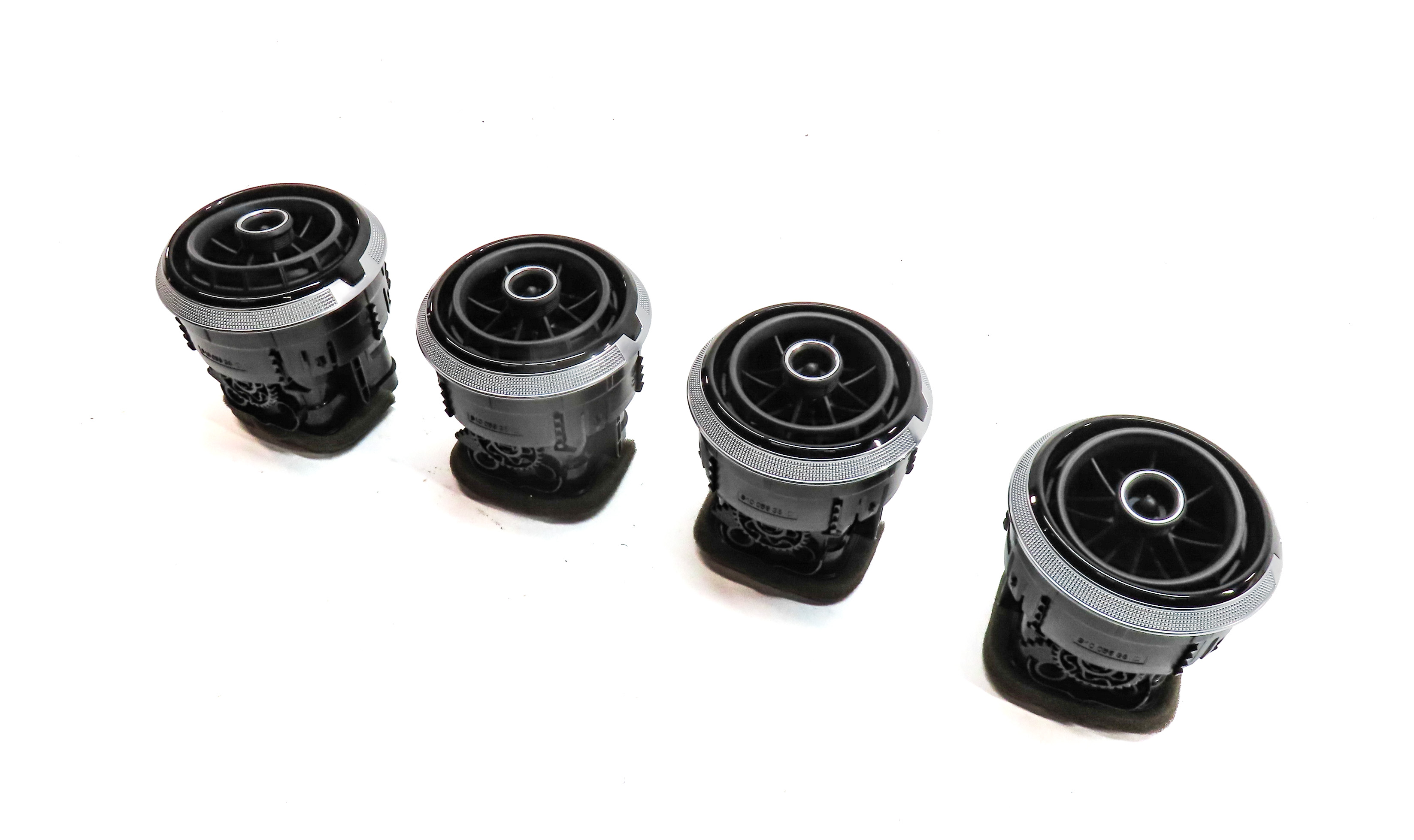 2015 AUDI S3 (8V) FRONT DASH DASHBOARD HEAT AIR AC HVAC VENT SET/4 (Black) — exact item pictured