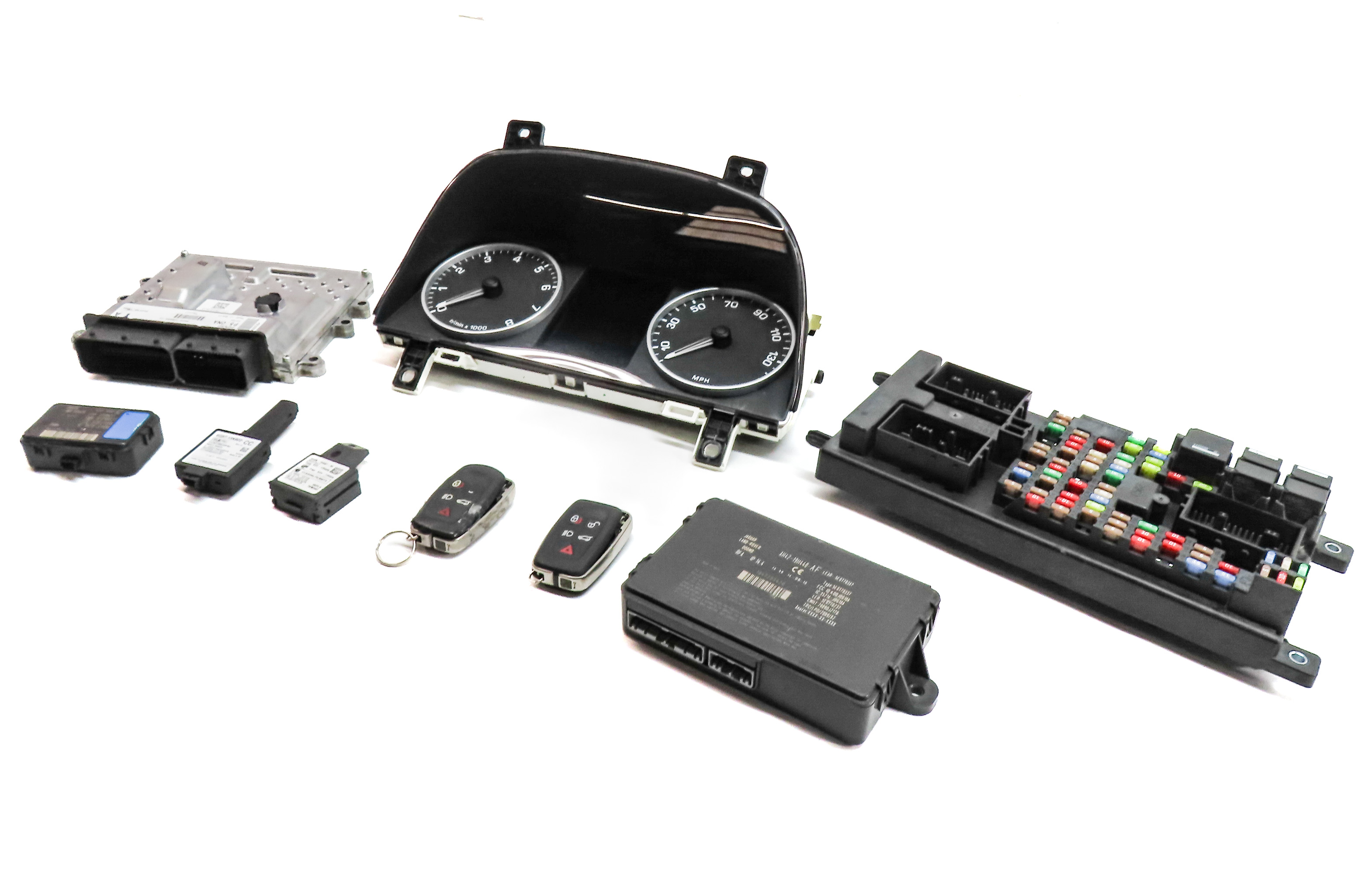 11 ROVER LR4 (L319) 5.0L NON SUPER ECM BCM SPEEDOMETER IMMOBILIZER MODULE SET/9 — exact item pictured