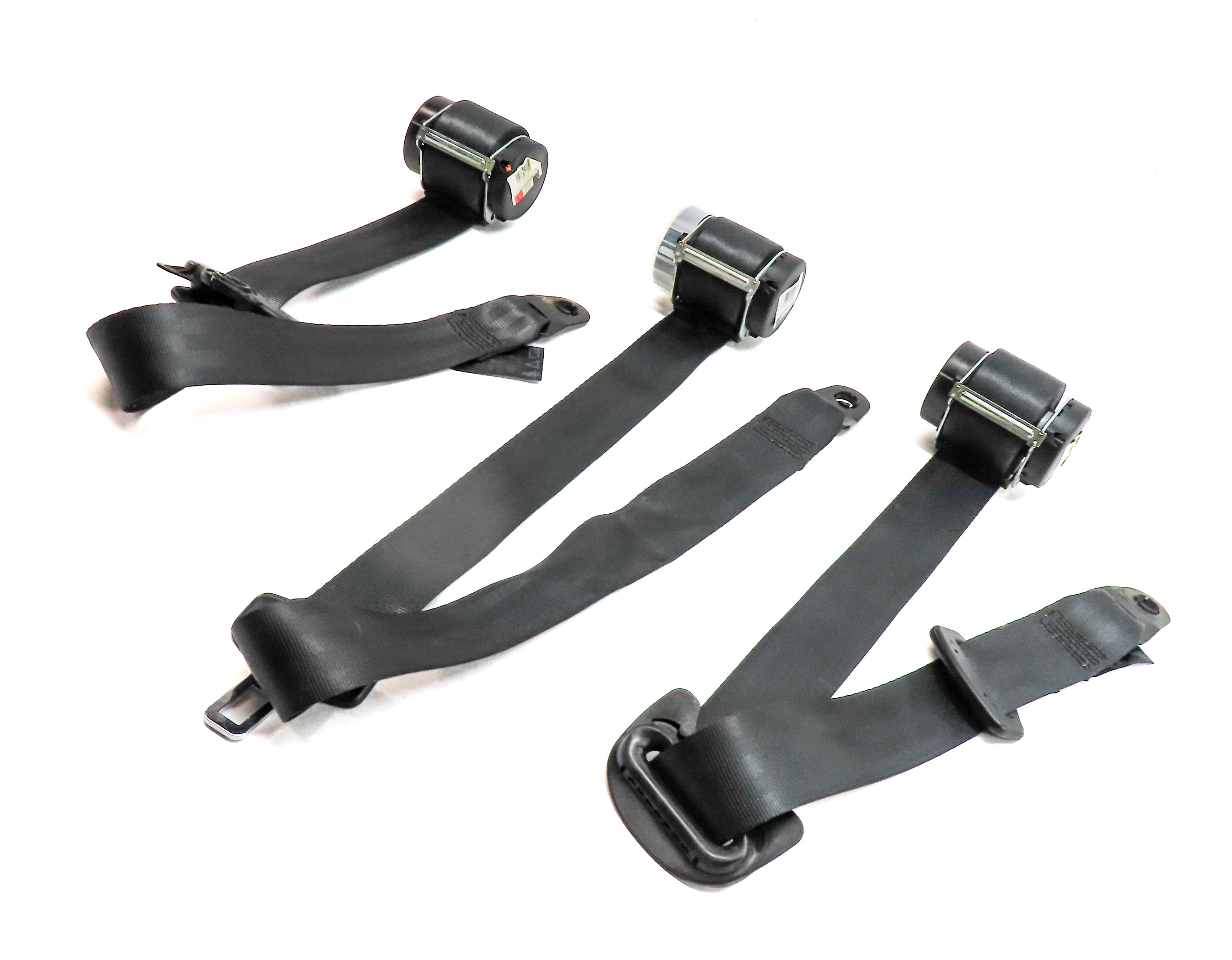 11 LAND ROVER LR4 (L319) REAR 2ND ROW LEFT CENTER RIGHT SEATBELT RETRACTOR SET/3 — exact item pictured