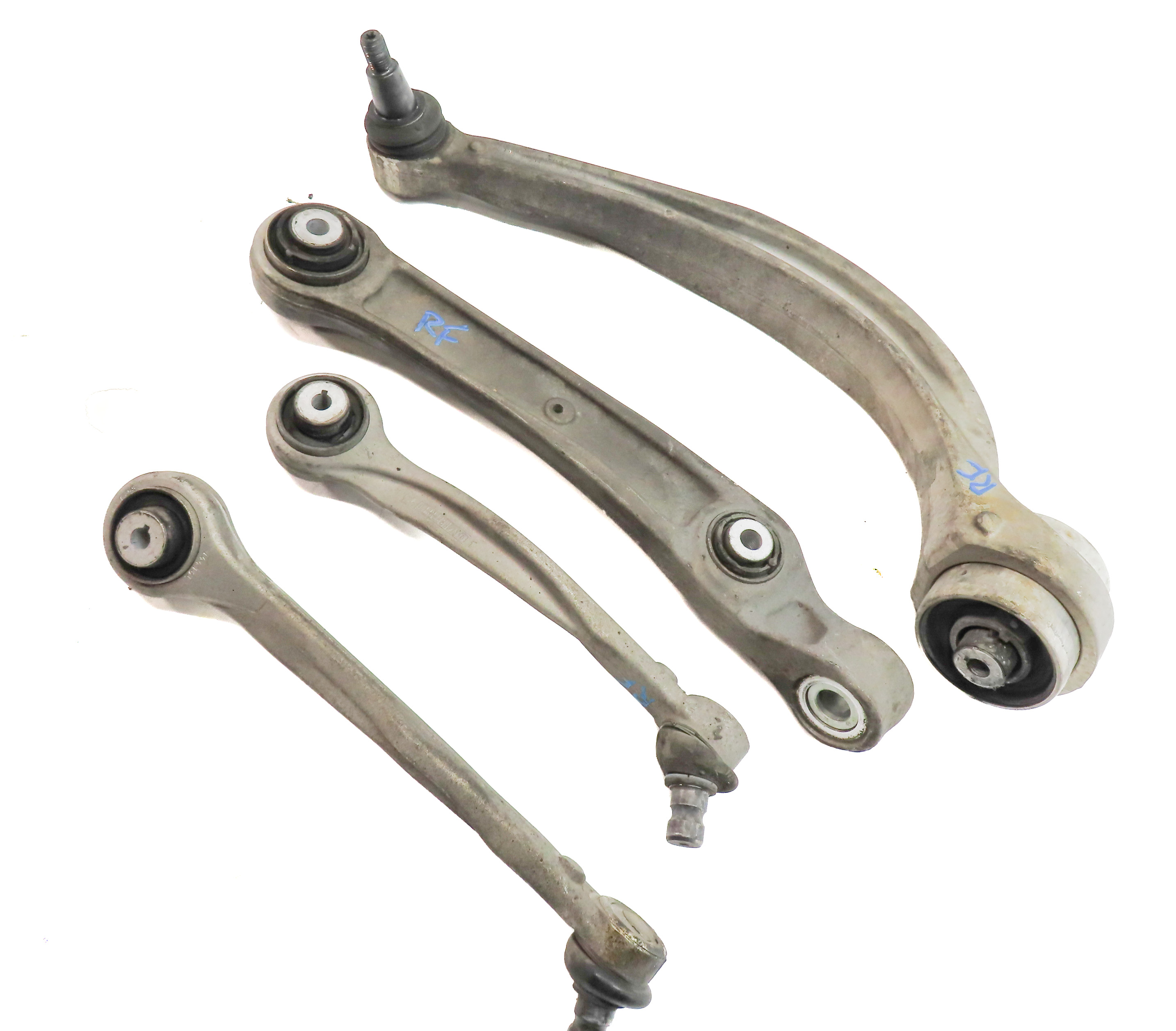 2017-2022 AUDI Q7 (4M) FRONT RIGHT PASSENGER UPPER & LOWER CONTROL ARM SET-4 — exact item pictured