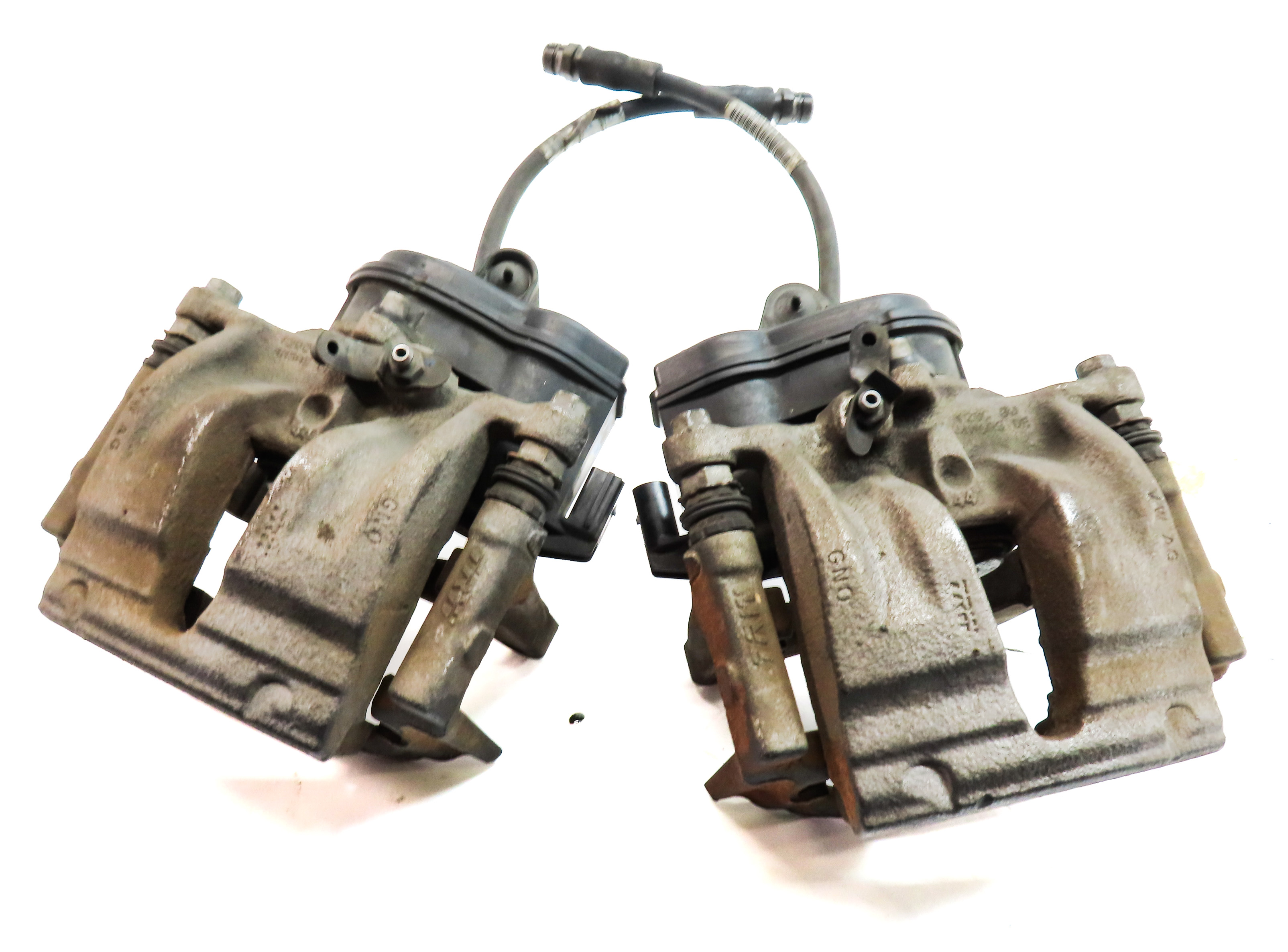 2017-2020 AUDI Q7 Q8 (4M) REAR LEFT DRIVER BRAKE CALIPER w/ LINES — exact item pictured