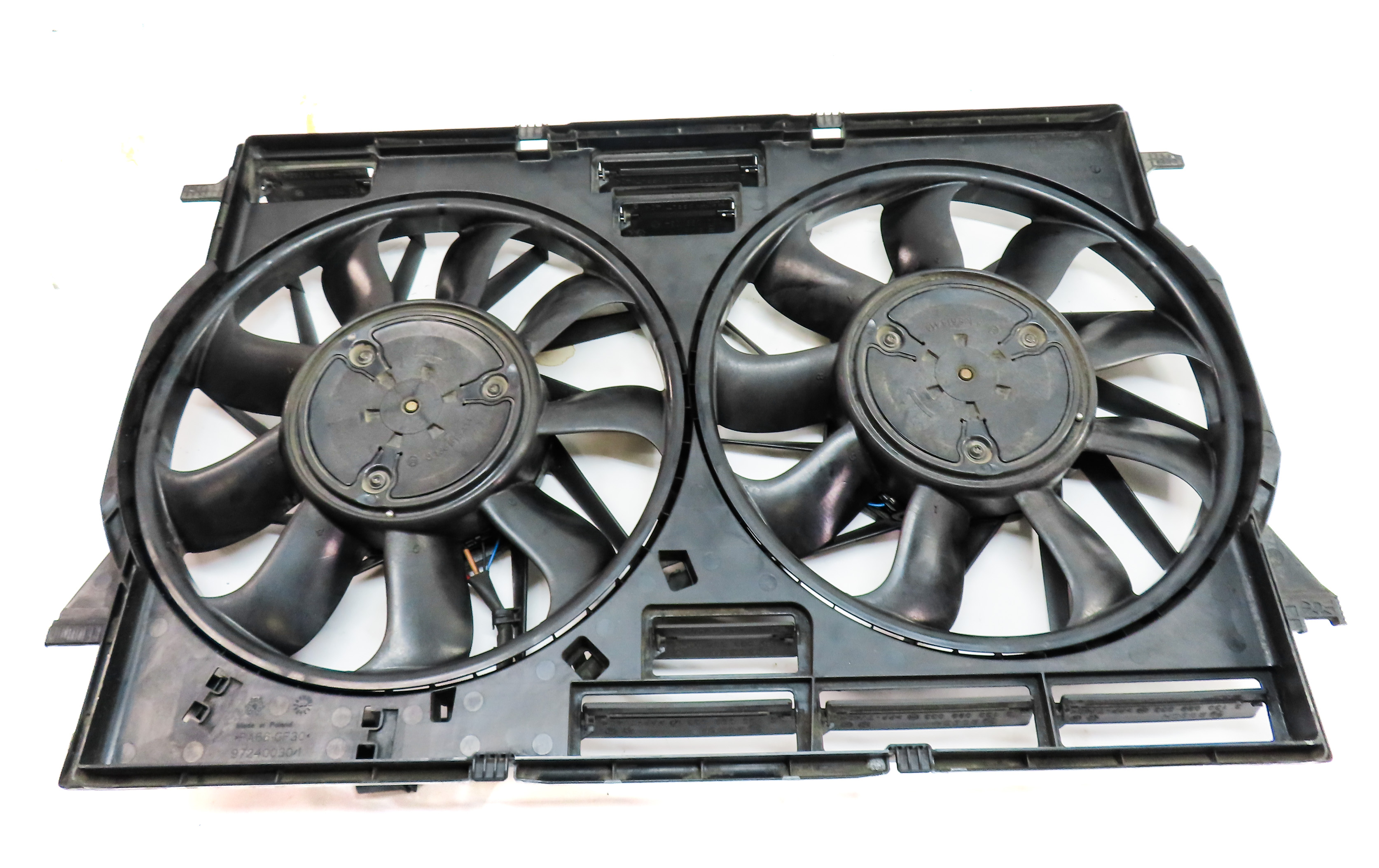 17-20 AUDI Q7 (4M) 3.0L SUPER RADIATOR COOLING FAN BLADE MOTOR SHROUD ASSEMBLY — exact item pictured