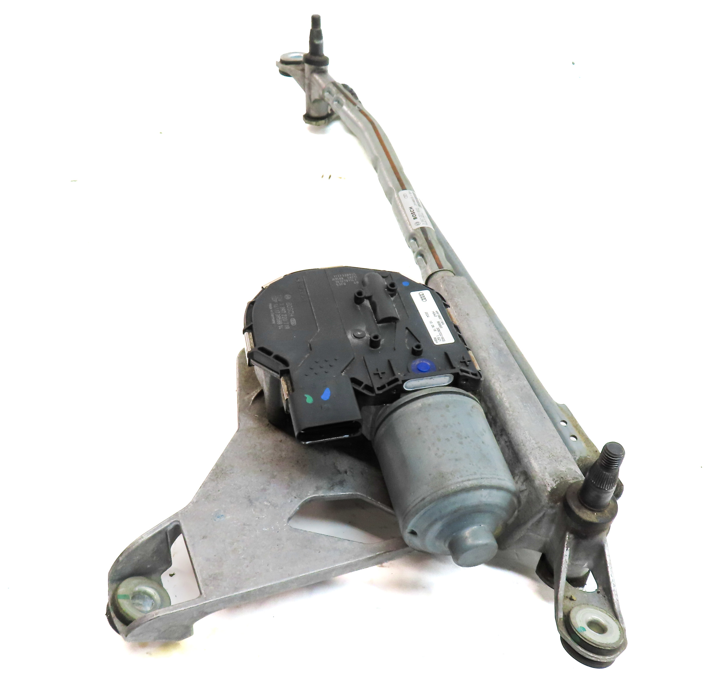 2017-2019 AUDI Q7 (4M) FRONT WINDSHIELD WIPER MOTOR w/ TRANSMISSION LINKAGE — exact item pictured