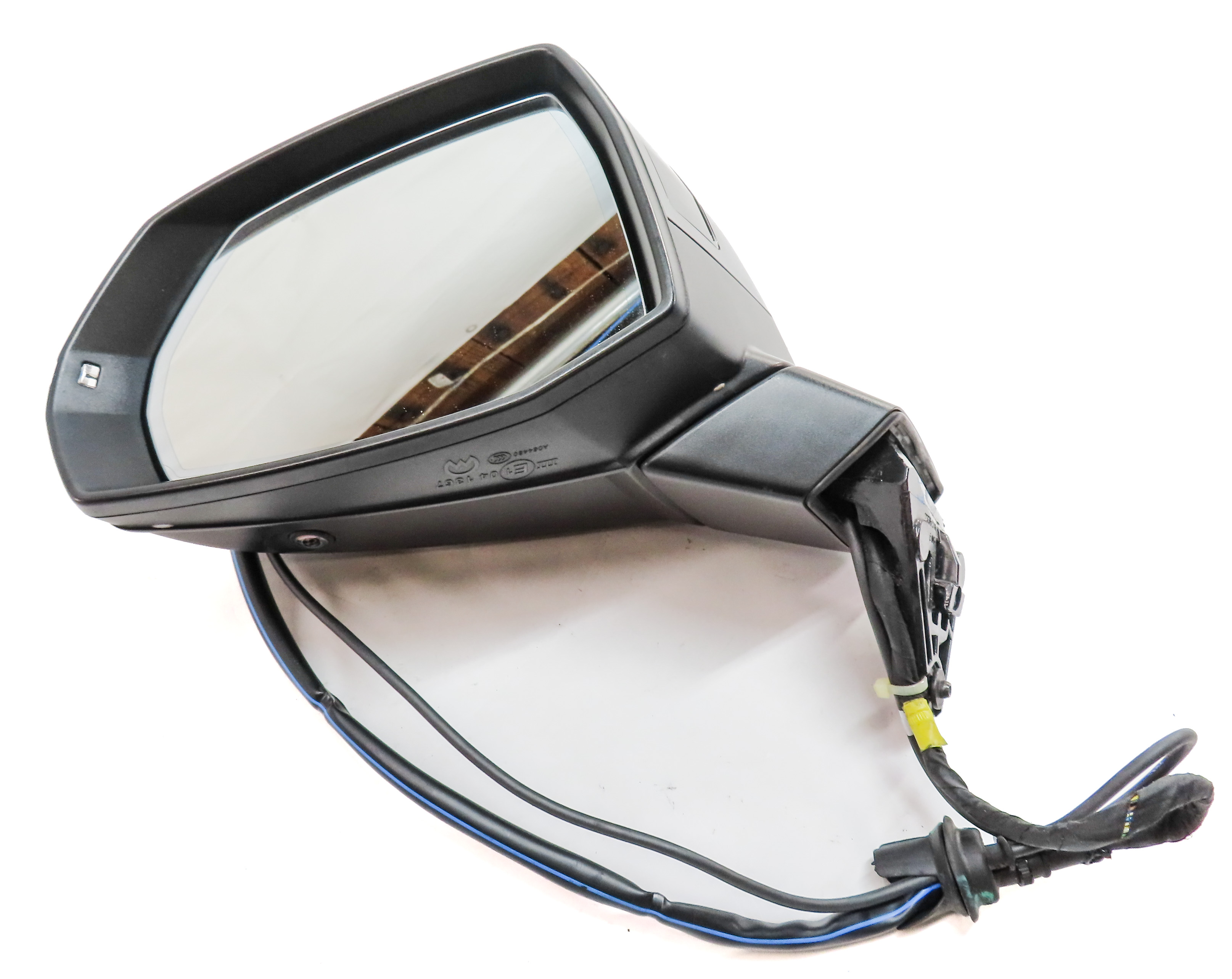 17-19 AUDI Q7 4M LEFT PFOLD BLIND SPOT MEMORY CAMERA HEATED DOOR MIRROR (Black) — exact item pictured