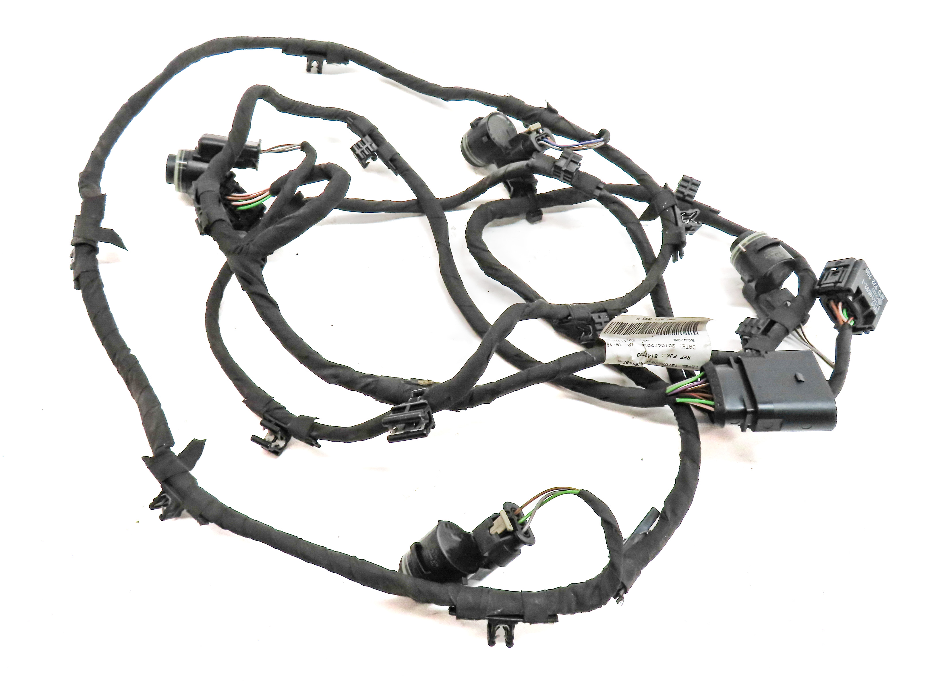 2017 AUDI Q7 4M FRONT PARK ASSIST PDC DISTANCE CONTROL WIRE SENSOR SET/4 (Black) — exact item pictured