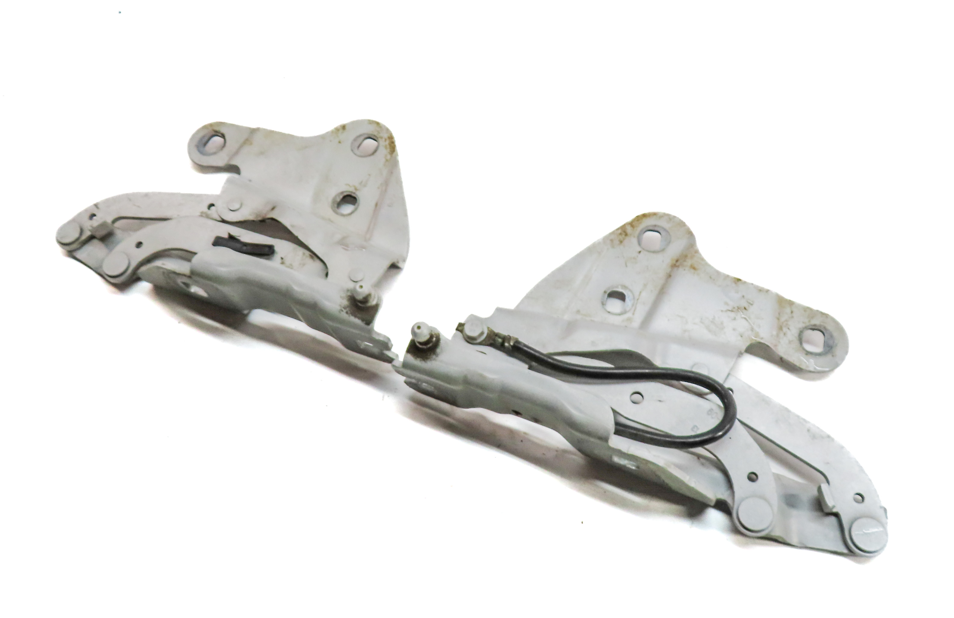2013-2015 BMW X1 (E84) FRONT LEFT & RIGHT HOOD HINGE SET 2 (Silver) — exact item pictured