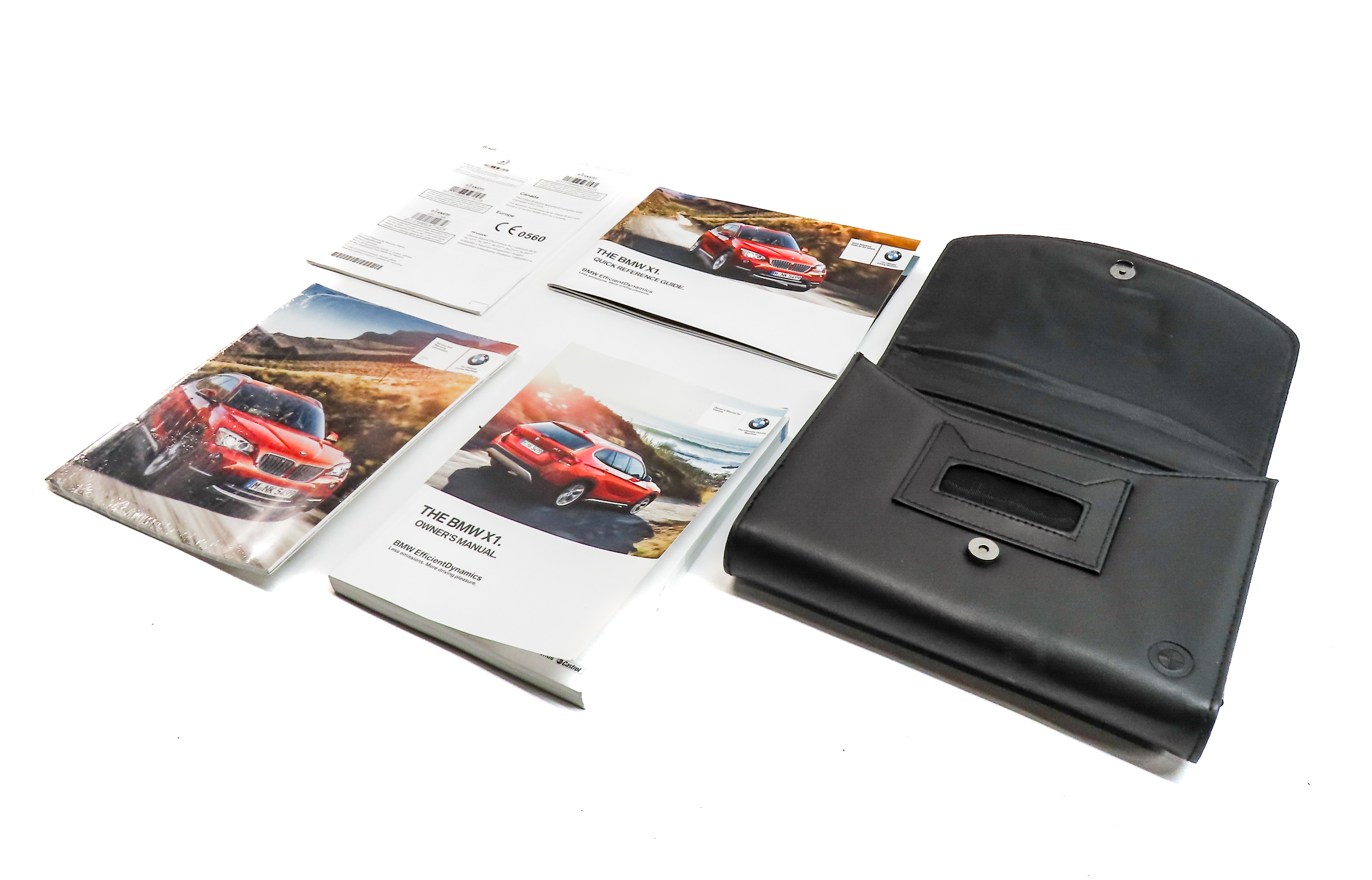 2014 BMW X1 (E84) 2.0L (N20) ENGINE OWNER'S MANUAL BOOKLET SET/5 w/ CASE — exact item pictured