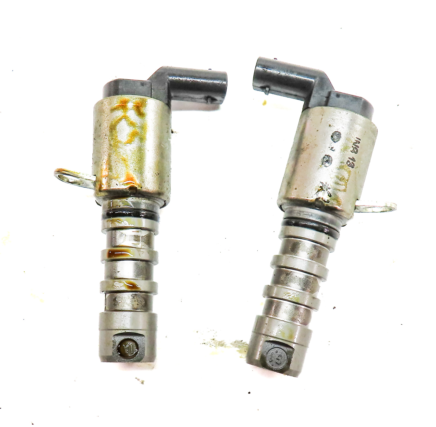 17 AUDI Q7 4M 3.0L SUPER (CREC) ENGINE VVT VARIABLE VALVE TIMING SOLENOID SET/2 — exact item pictured